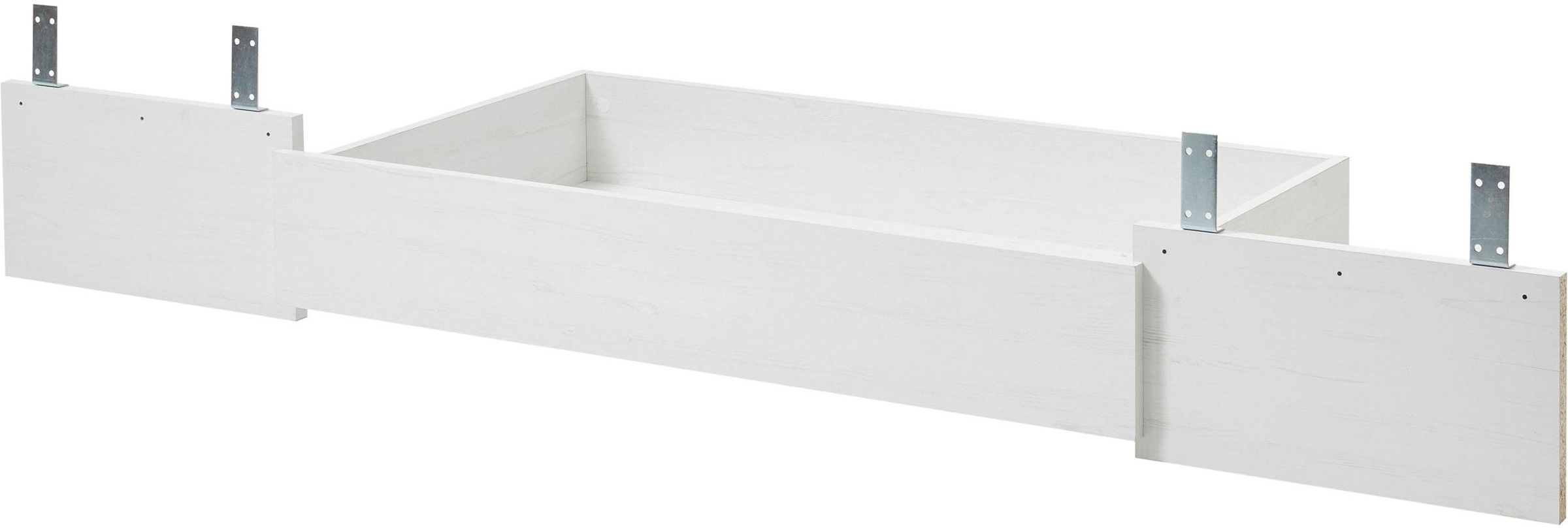 Home affaire Bettschubkasten »Florenz Bettkasten in Pinie Weiss, Schubkasten mit Rollen«, Schublade passend zu den Florenz Betten, Aufbewahrung, Stauraum