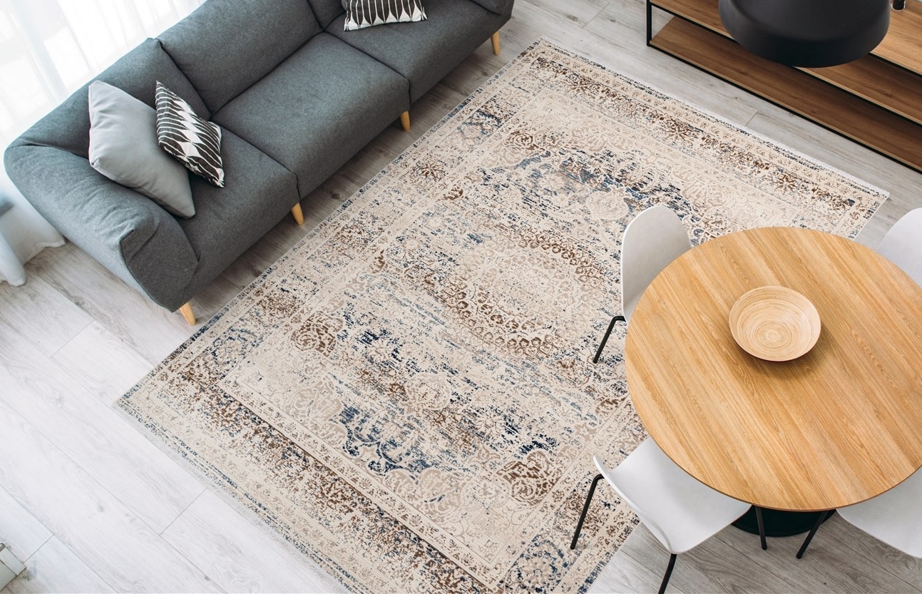 Image of calo-deluxe Teppich "Valessa-1111" rechteckig 5 mm Höhe Wohnzimmer