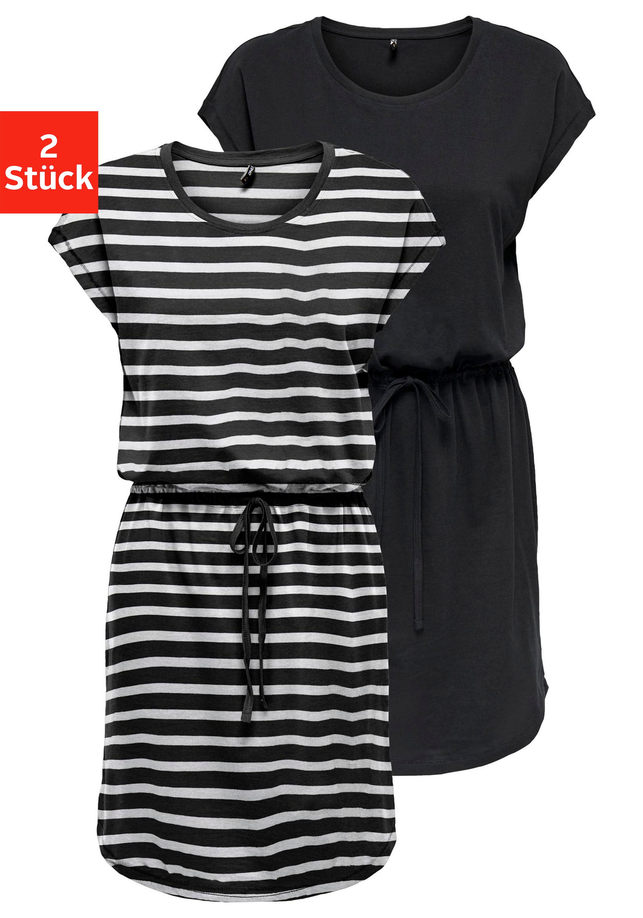 ONLY Robe t-shirt »ONLMAY LIFE S/S DRESS 2 PACK CS JRS« 2er-Pack,  Sommerkleid