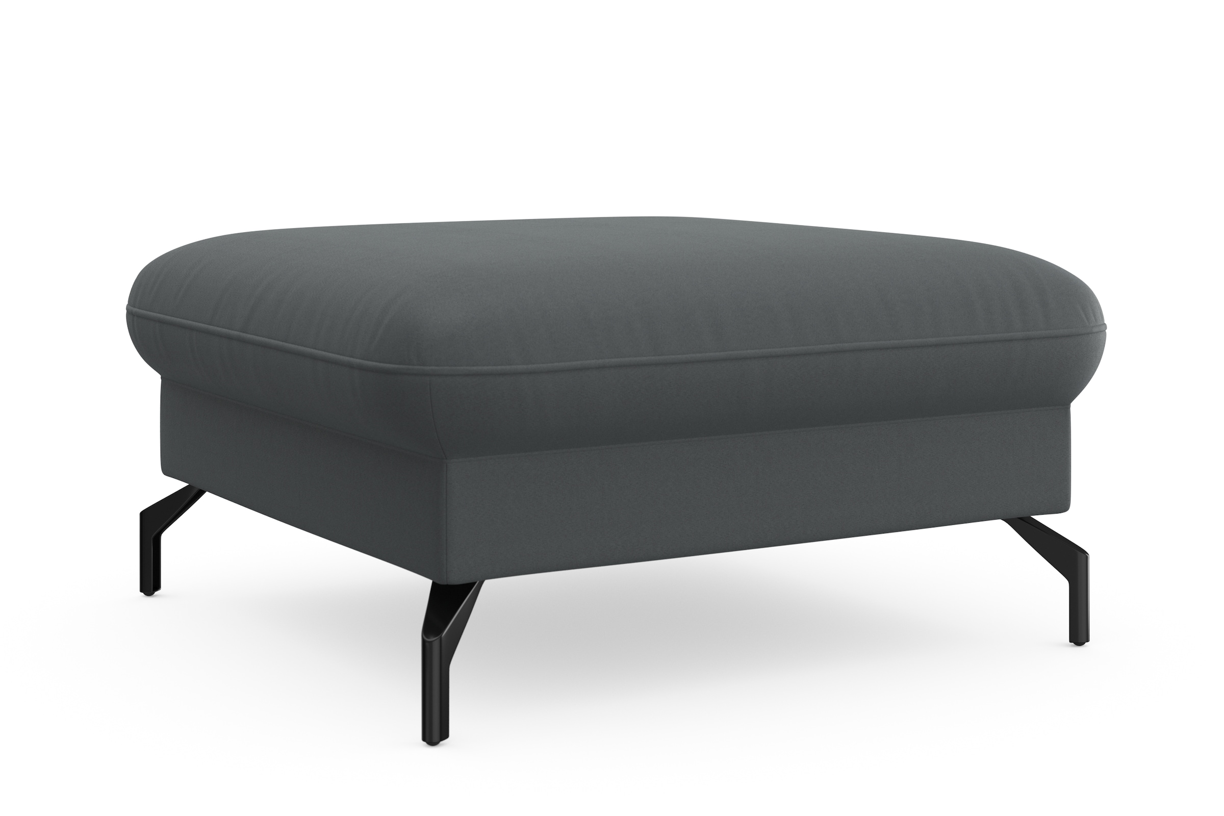 sit&more Hocker »Fashion«, inklusive Federkern, mit hochwertigen, schwarzen Metallfüssen
