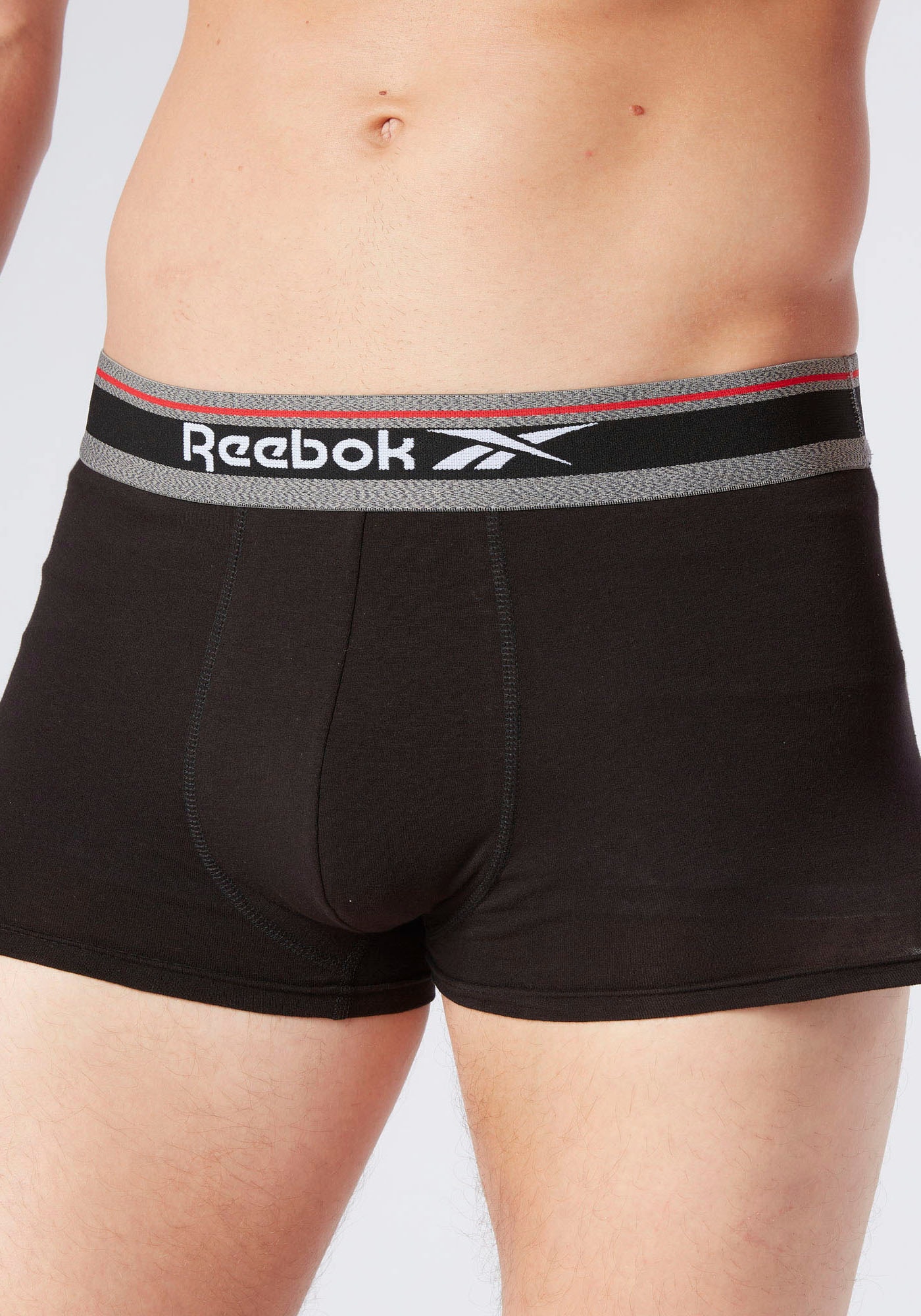 Reebok Boxer »JAY« 5er Pack,  basic, bequem, weich, mit Logo, breiter Bund, Baumwollmix