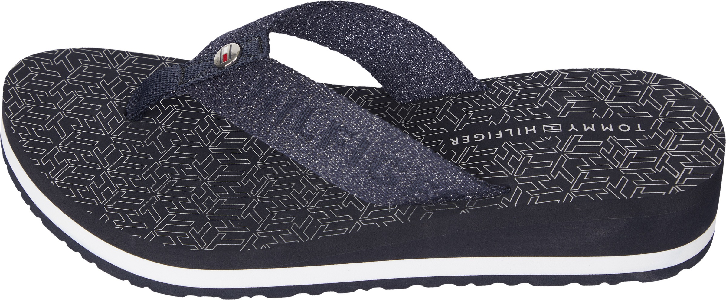 Image of Tommy Hilfiger Zehentrenner »TOMMY WEBBING SHINY BEACH SANDAL«, mit Logoschriftzug bei Ackermann Versand Schweiz