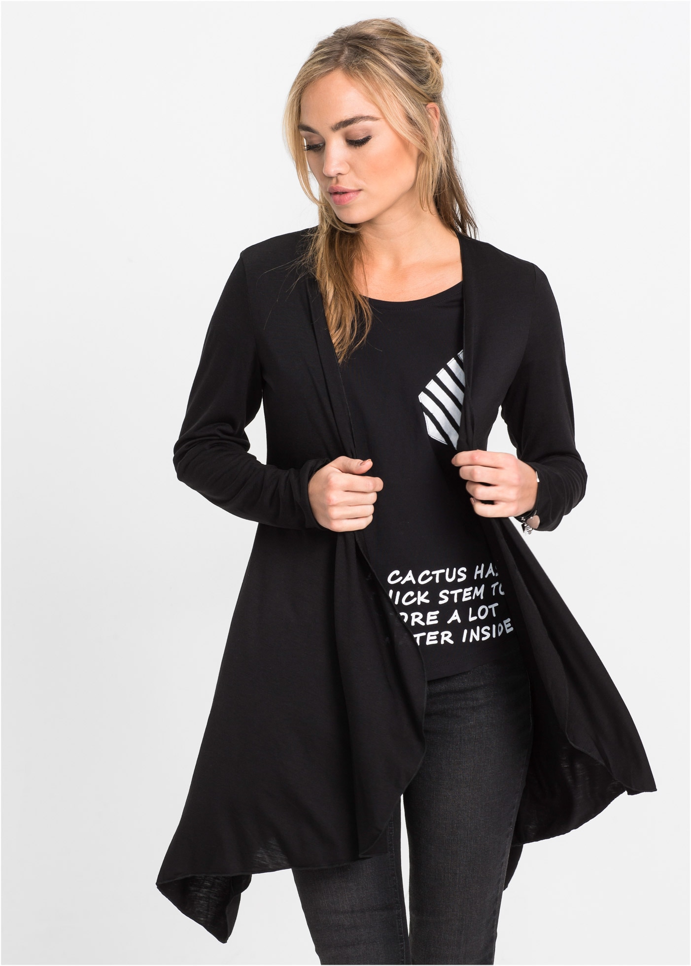 bonprix Shirtjacke »Shirtjacke aus Viskose-Mischung« bequeme Passform, Zipfelsaum, aus Viskose-Mischung, Casual Stil