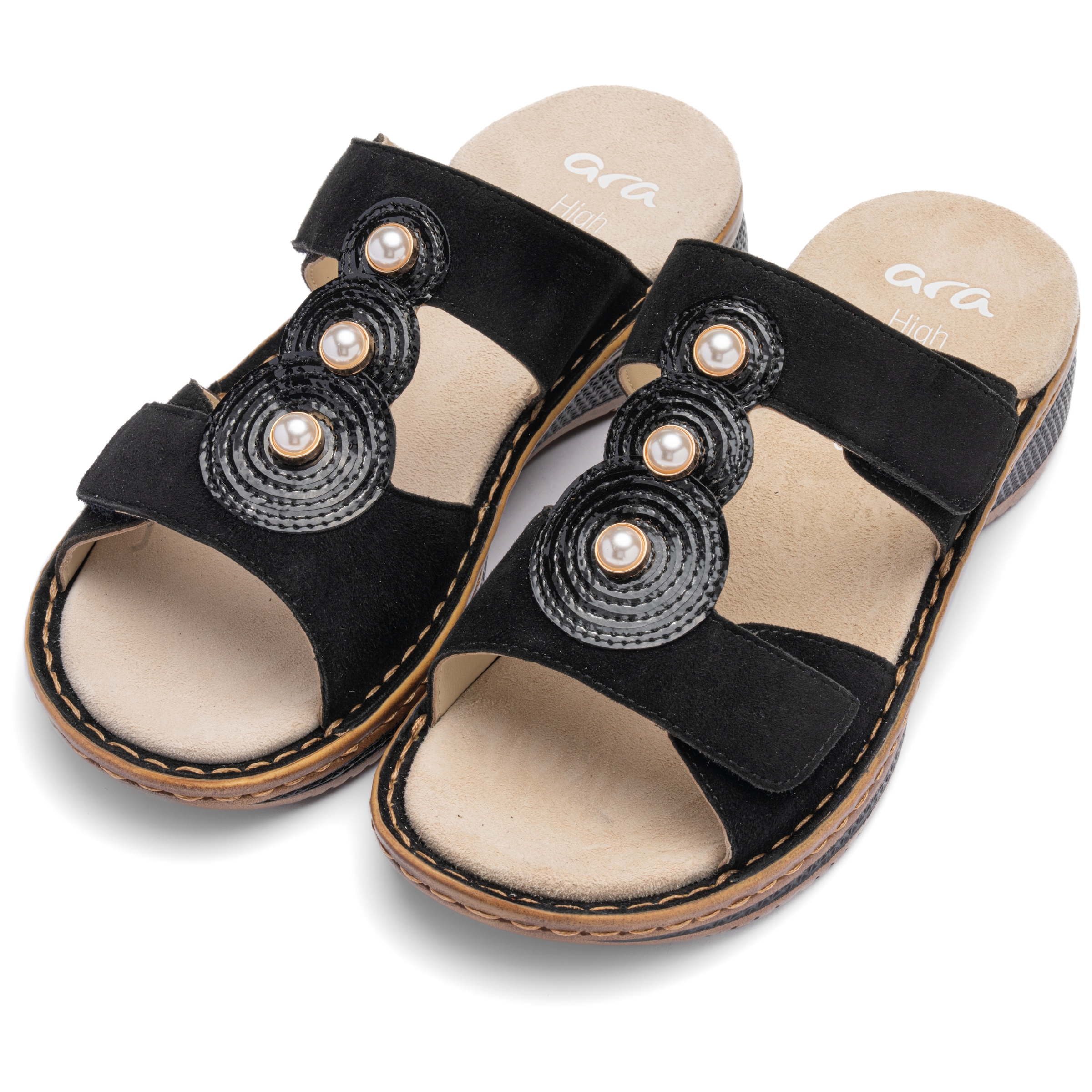 Image of Ara Pantolette "HAWAII" Keilabsatz, Schlupfschuh, Bequemschuh in Weite G (= weit)