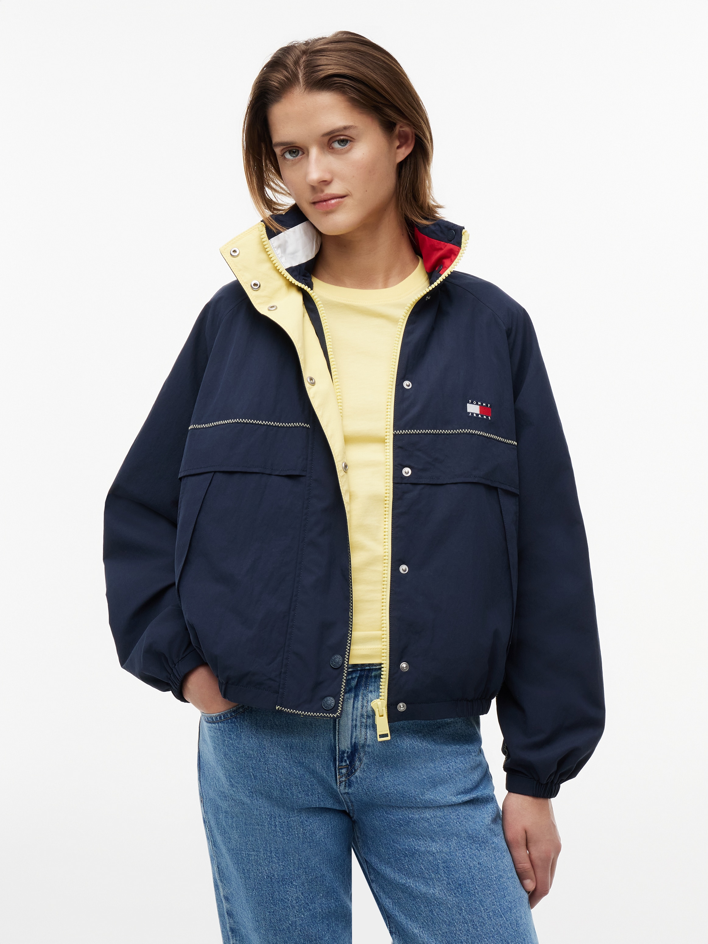 Tommy Jeans Windbreaker »TJW COLORBLOCK WINDBREAKER« Kunstfaser, elastische Bündchen, verdeckter Reissverschluss