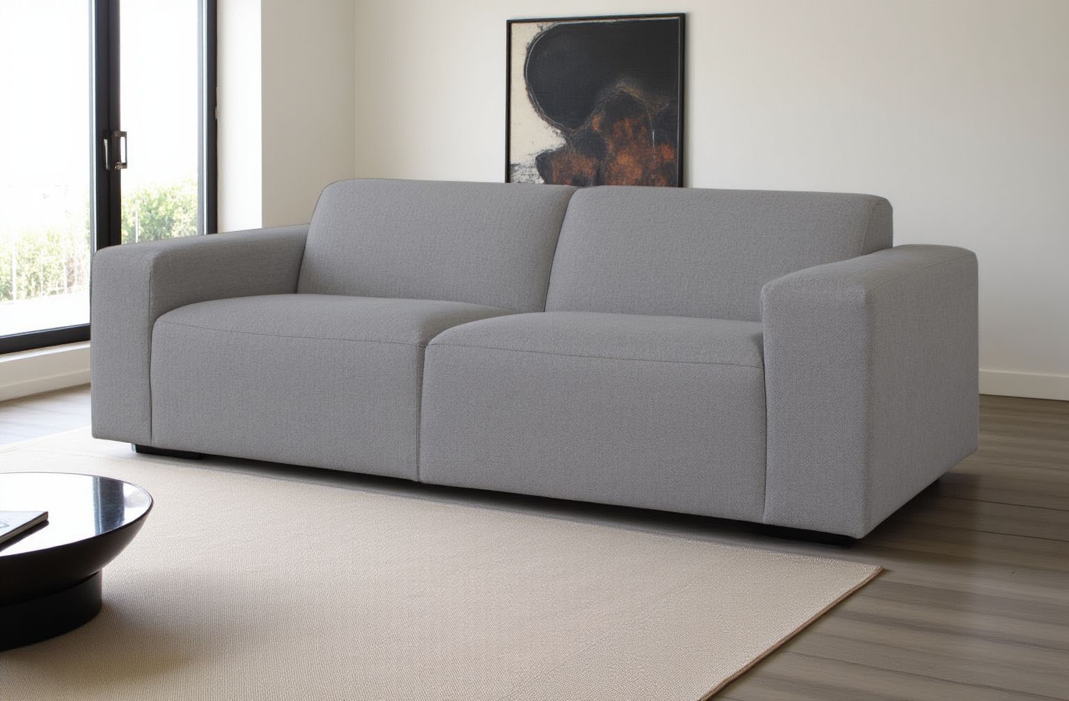 INOSIGN 3-Sitzer »Koa, 228 cm, Modulsofa in Webstoff, Cord«, Designsofa, weicher Lounge-Sitzkomfort, Welleunterfederung, bodentief