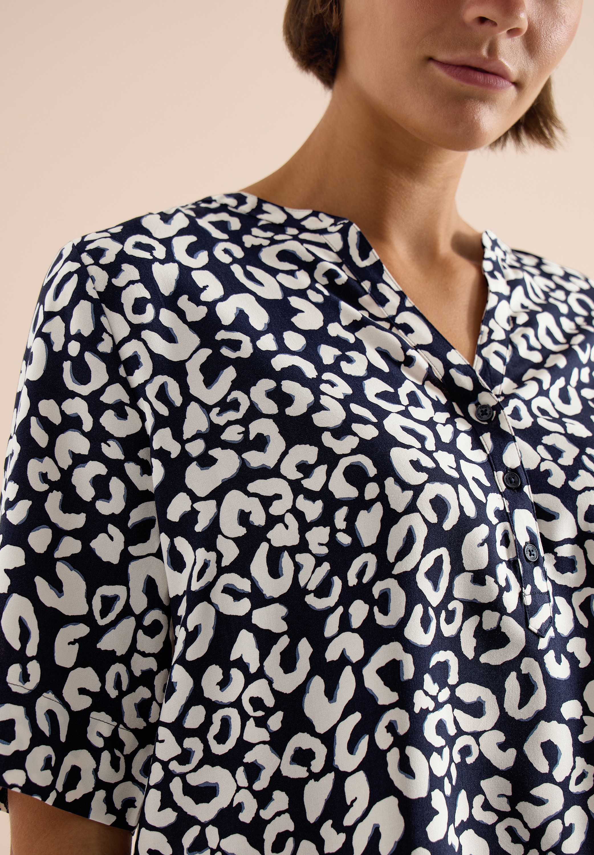 Cecil Blouse à pression blouse d'été avec motif léopard