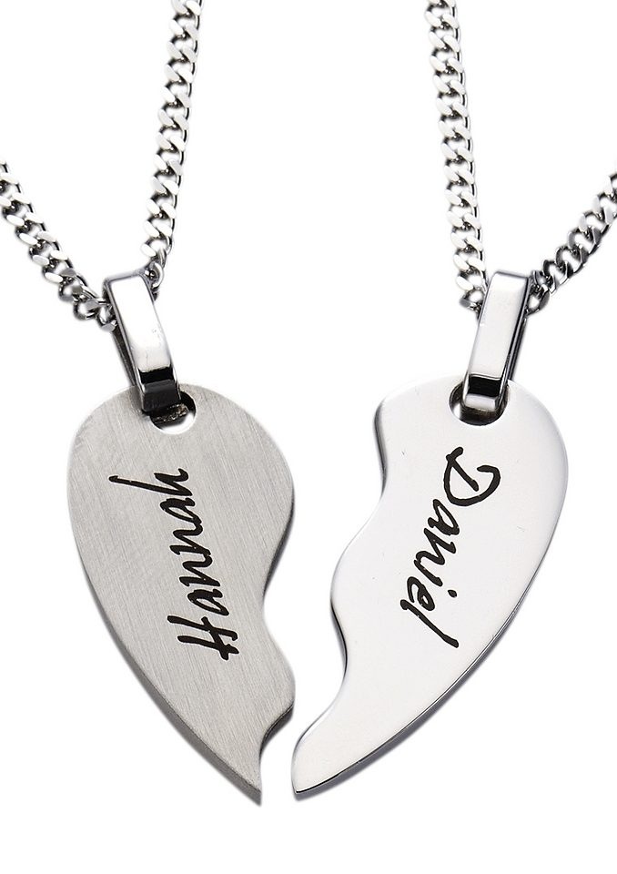 Image of Firetti Schmuckset »Herz mit persönlicher, kostenloser Gravur«, (4 tlg.) bei Ackermann Versand Schweiz