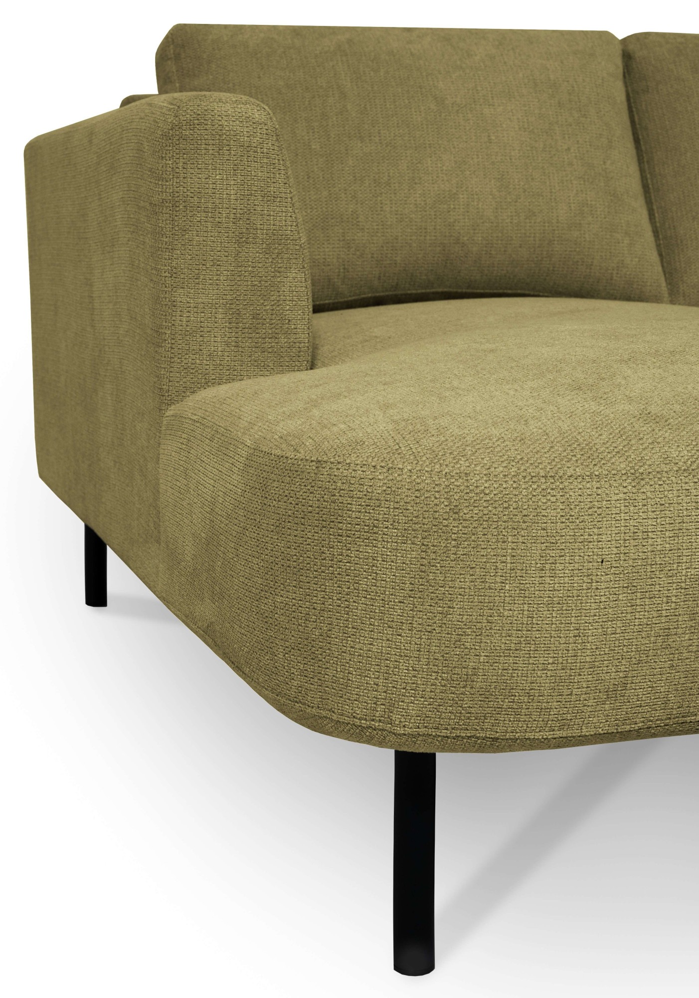 Places of Style Wohnlandschaft »Cesola«, in weichem Chenille-Stoff, Breite 327 cm, mit schwarzen Metallfüssen