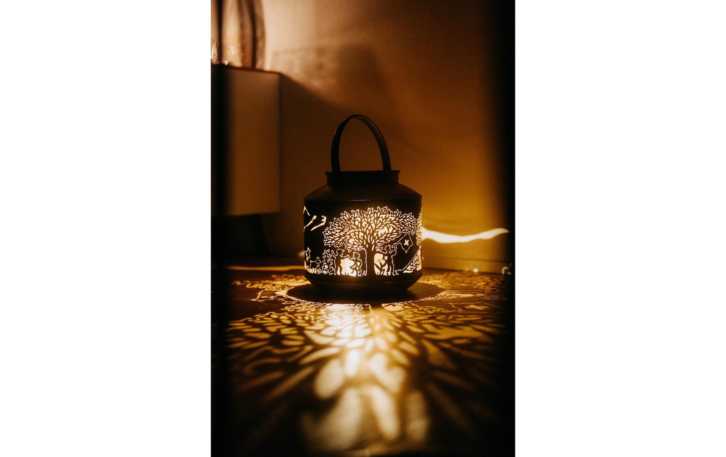 Kadastar Lanterne à bougie »Bergchilbi 37 cm« Laterne Scherenschnitt