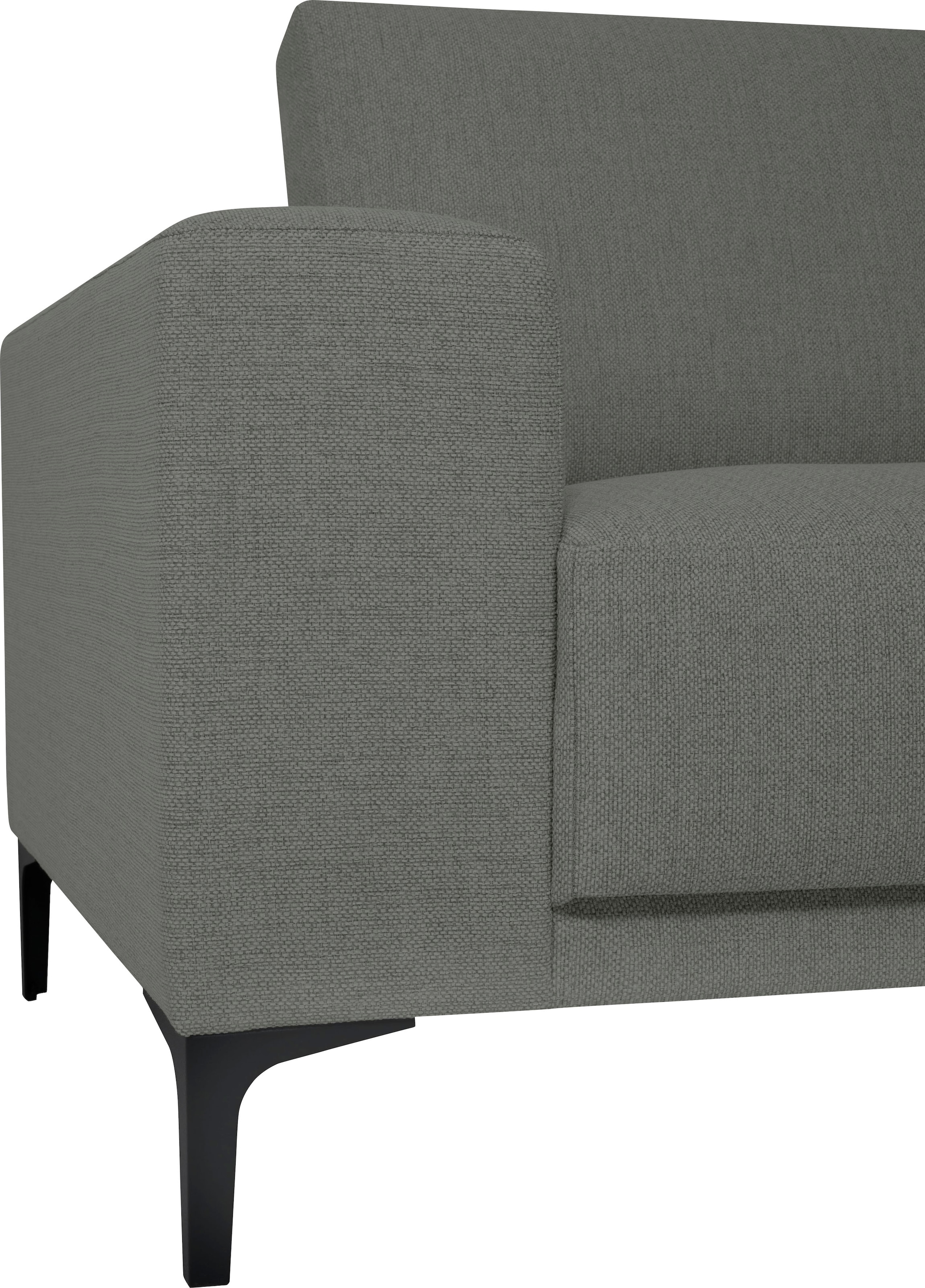 GOODproduct Ecksofa »Xander, L-Form,« Breite 289 cm, Webstoff, Soft-Touch Chenille, schwarze Metallfüsse