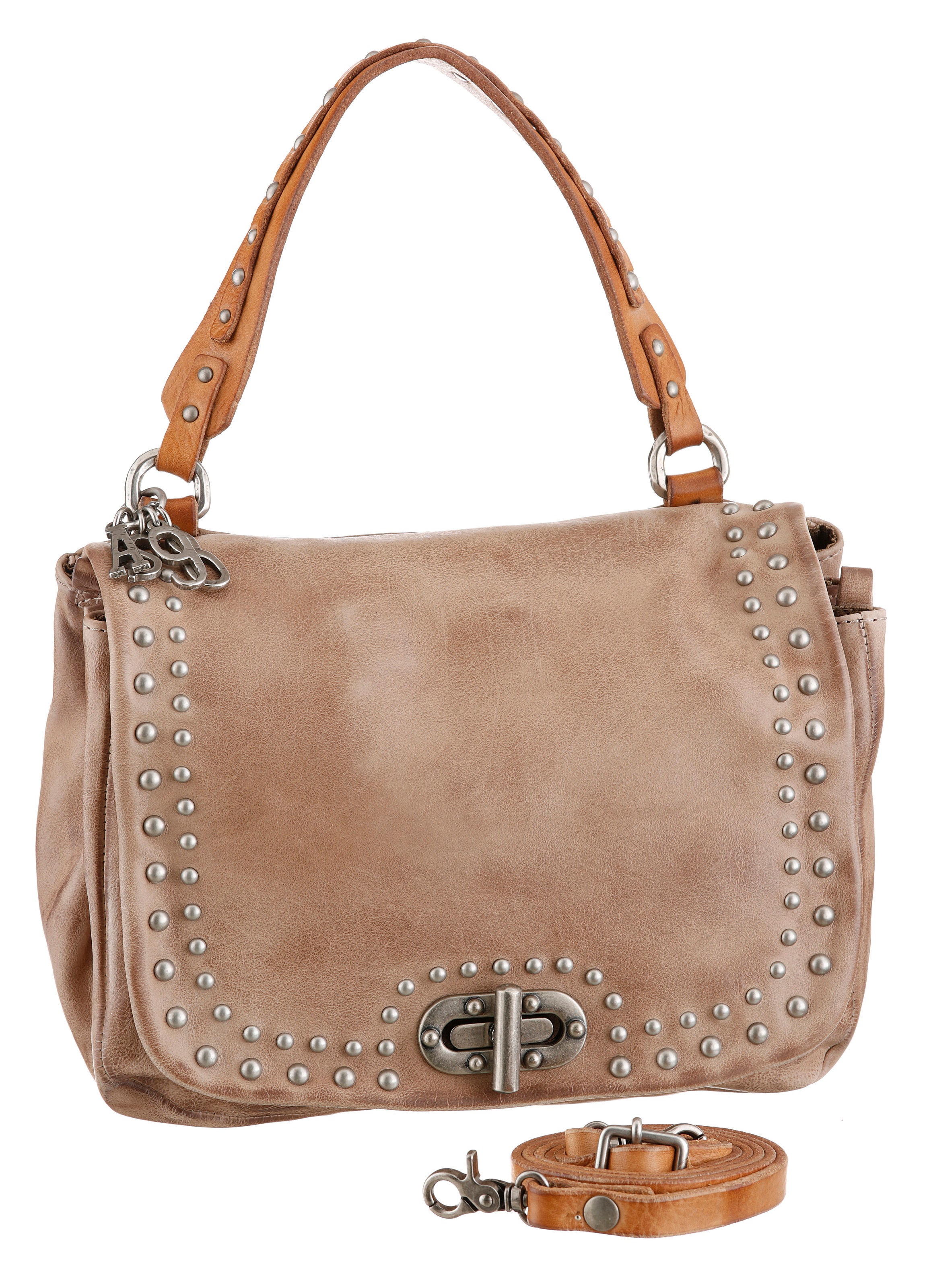 Image of A.S.98 Umhängetasche, aus hochwertigem Leder mit Nietenverzierung bei Ackermann Versand Schweiz