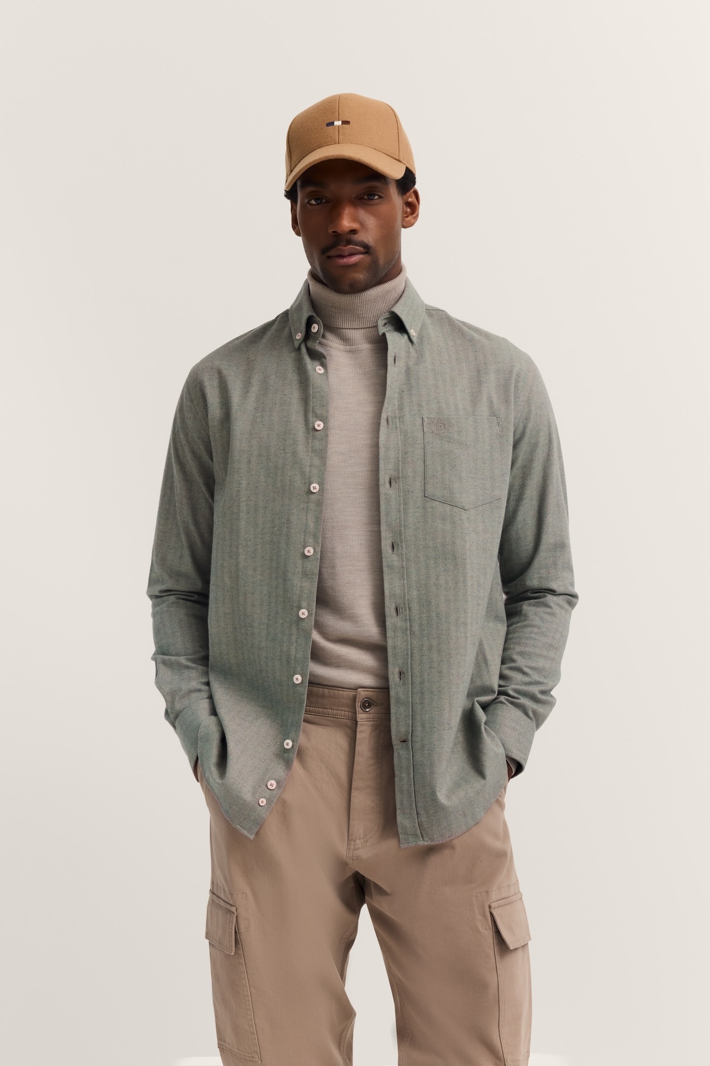 Image of bugatti Langarmhemd "Soft Cotton" im Modern Fit mit Button-Down Kragen