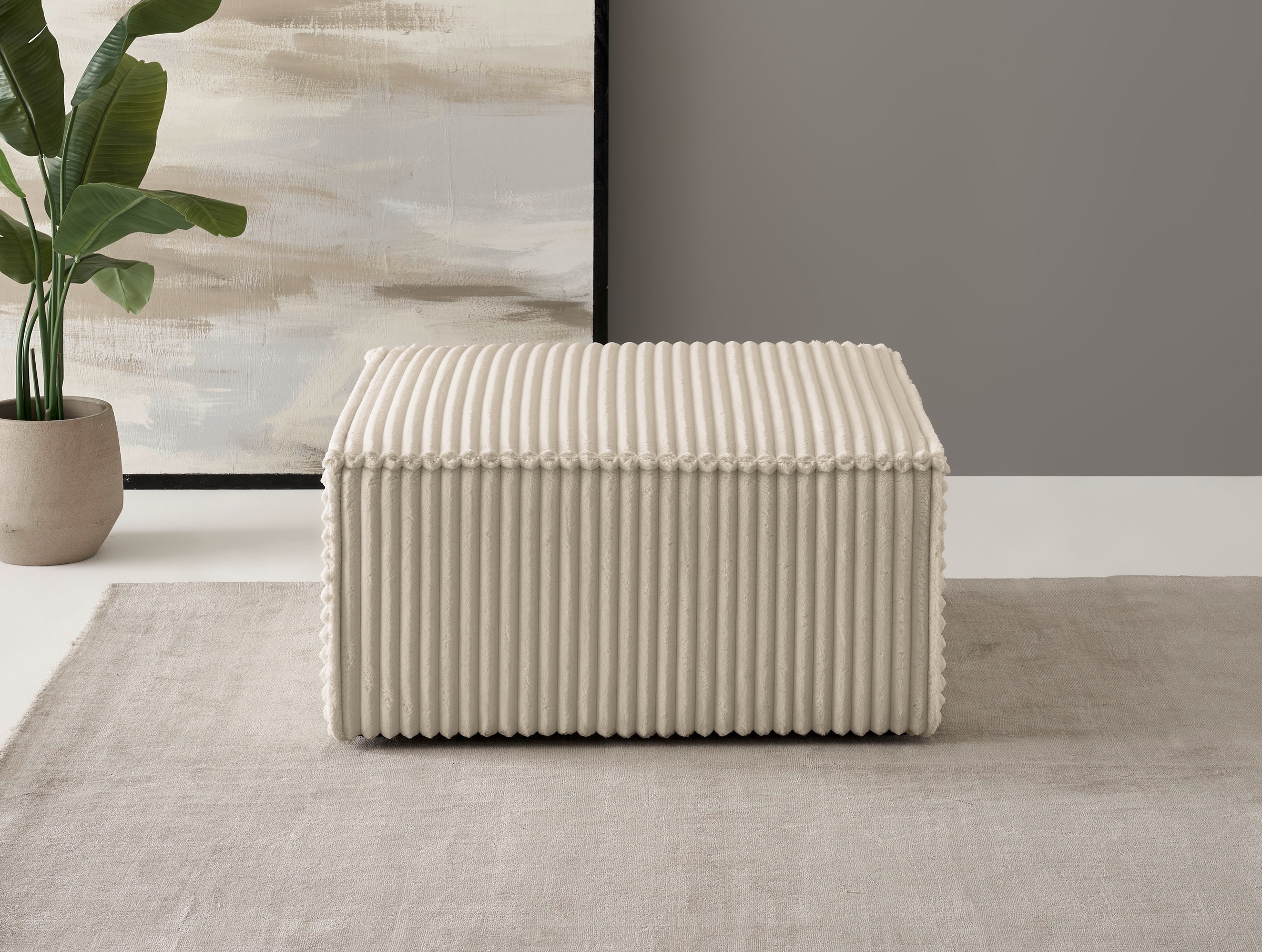 Image of GOODproduct Hocker "FINNLEY Cord, Polsterhocker kombinierbar mit der Serie FINNLEY" passend zum Loveseat der Serie Finnley