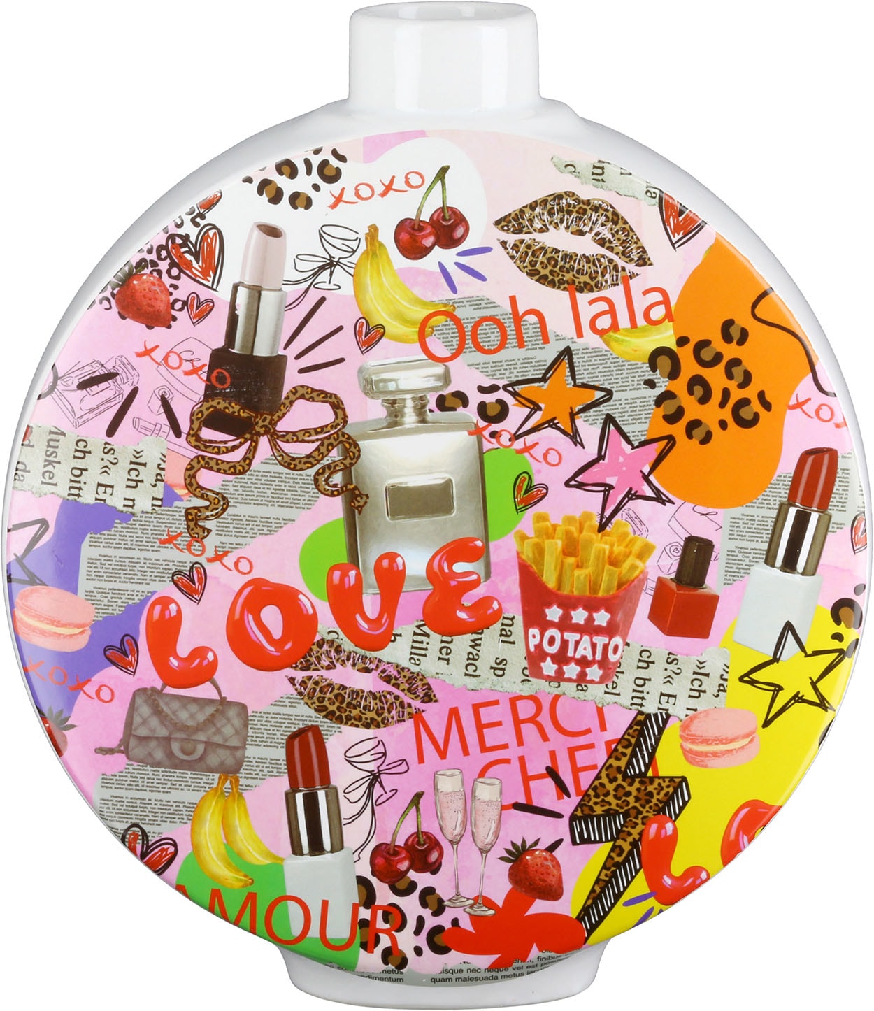 GILDE Vase de table »Deckelvase OOH LALA«