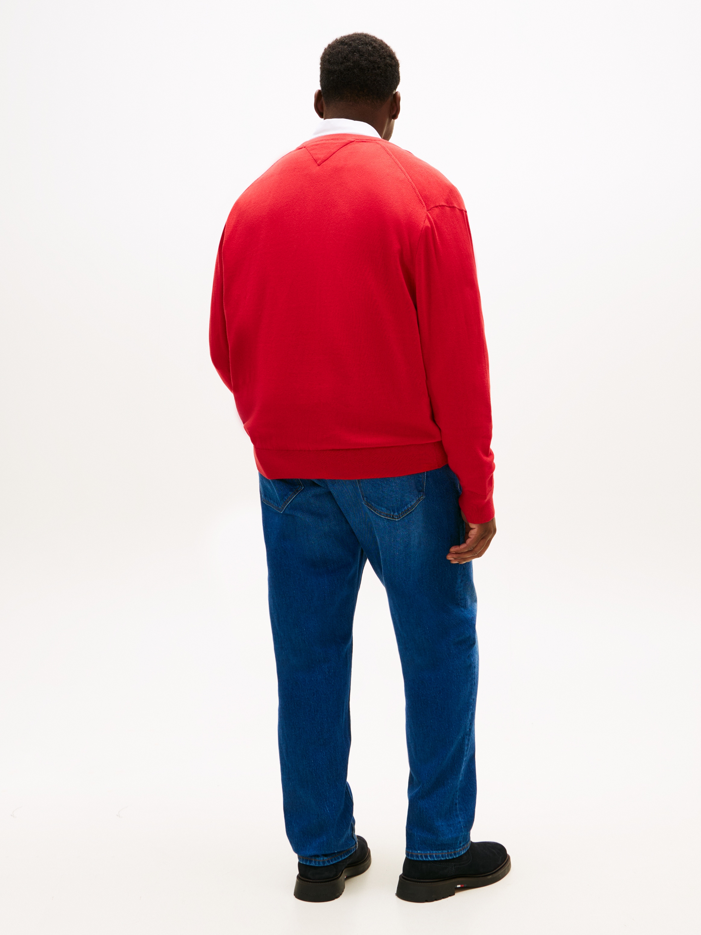 Tommy Hilfiger Big & Tall Pull col V »BT-ESSENTIAL COTTON« Rippbündchen am Ärmel, Saum und Ausschnitt,  Grosse Grössen, normale Passform