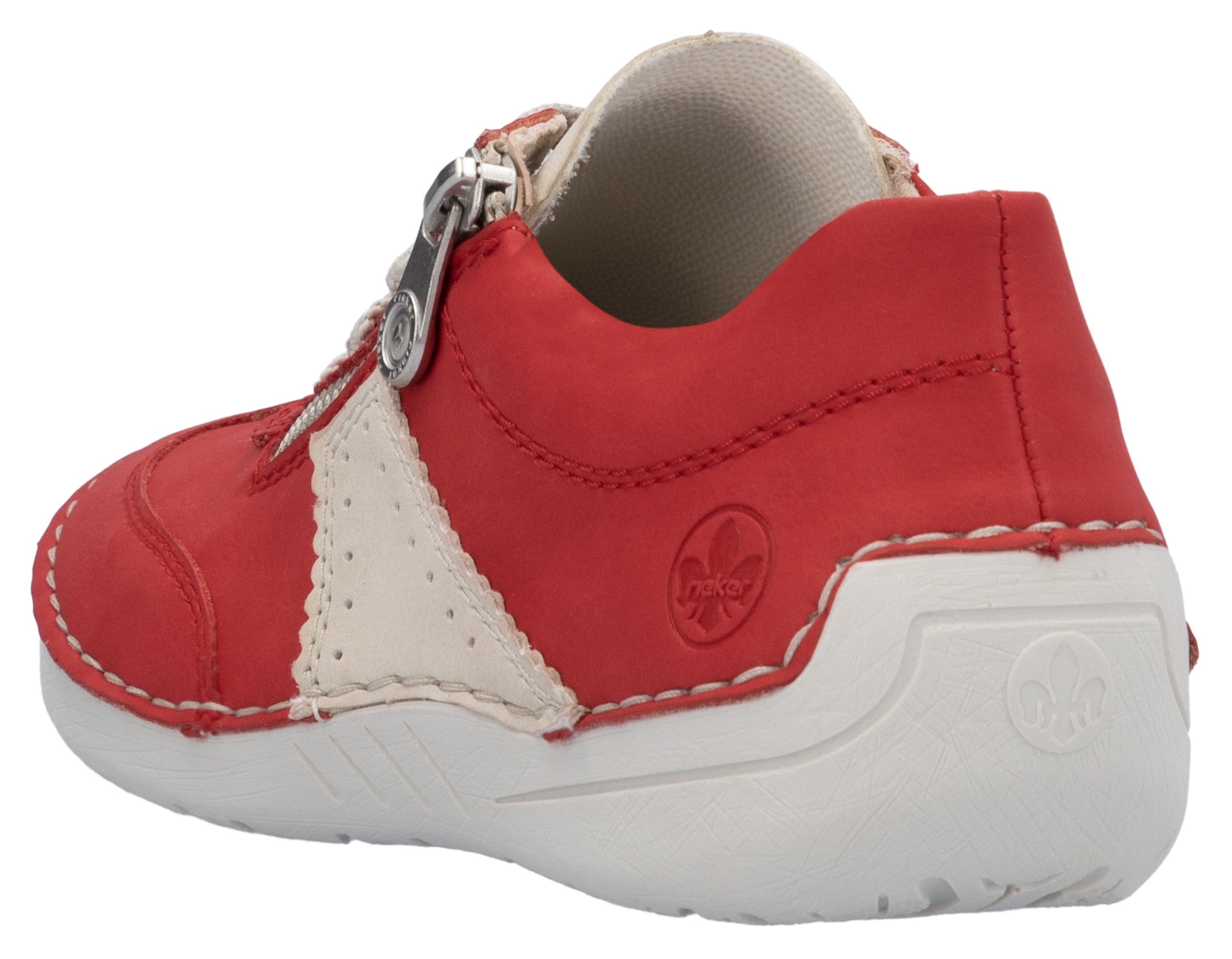 Rieker Sneaker  , Halbschuh, Freizeitschuh, Schnürschuh mit Reissverschluss