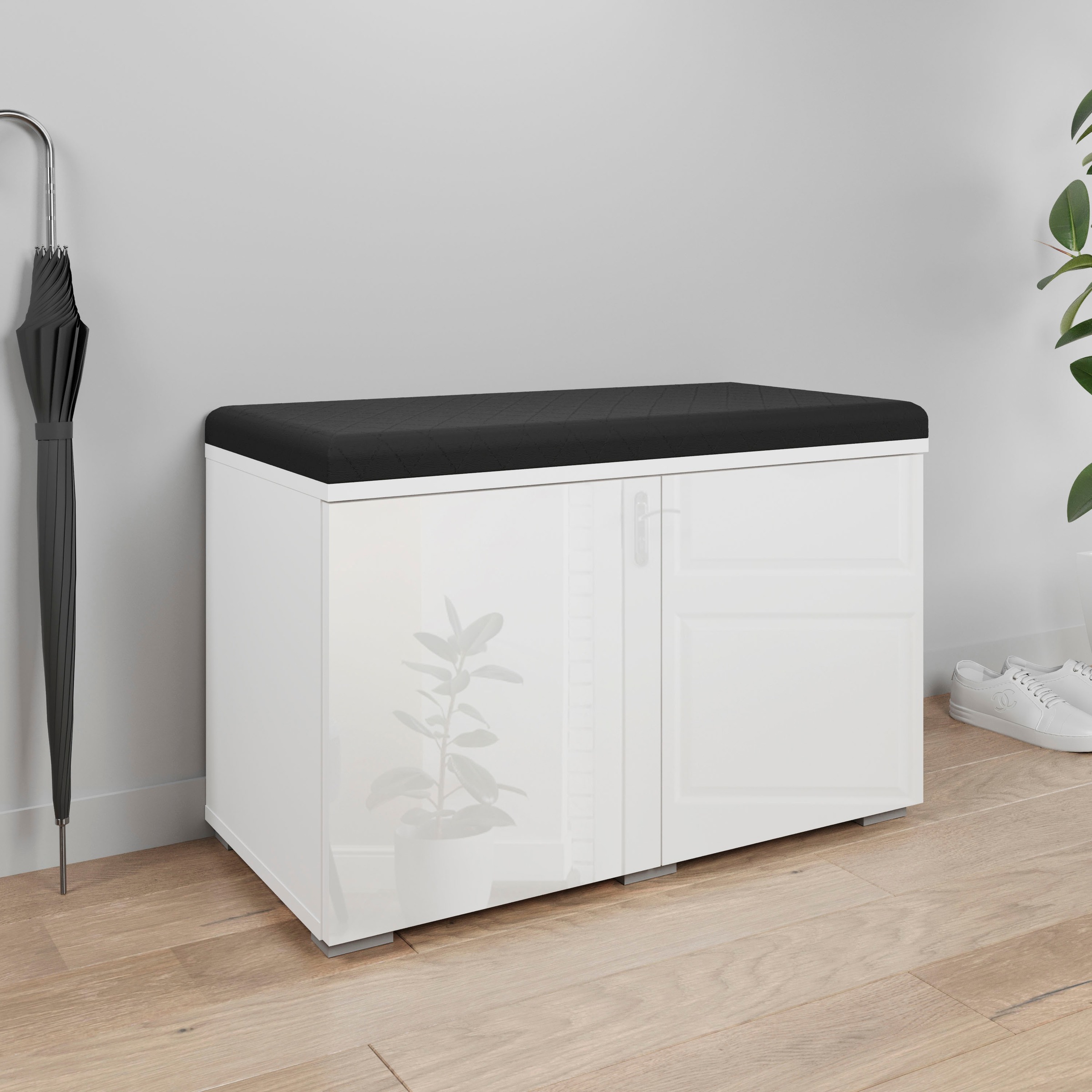 Image of GOODproduct Sitzbank "Paris" inkl. Sitzkissen, moderne Truhenbank B/T/H 70x35x45, Flurbank mit Sitz aus Kunstleder