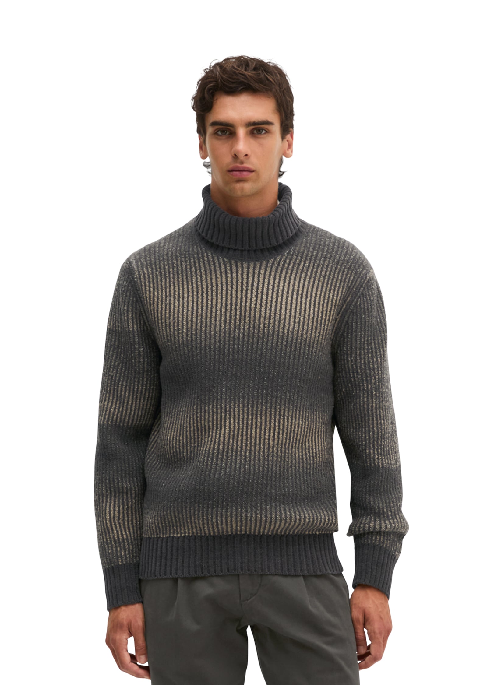 Image of Marc OPolo Rollkragenpullover regular aus weichem Bio-Baumwoll- Schurwoll-Mix