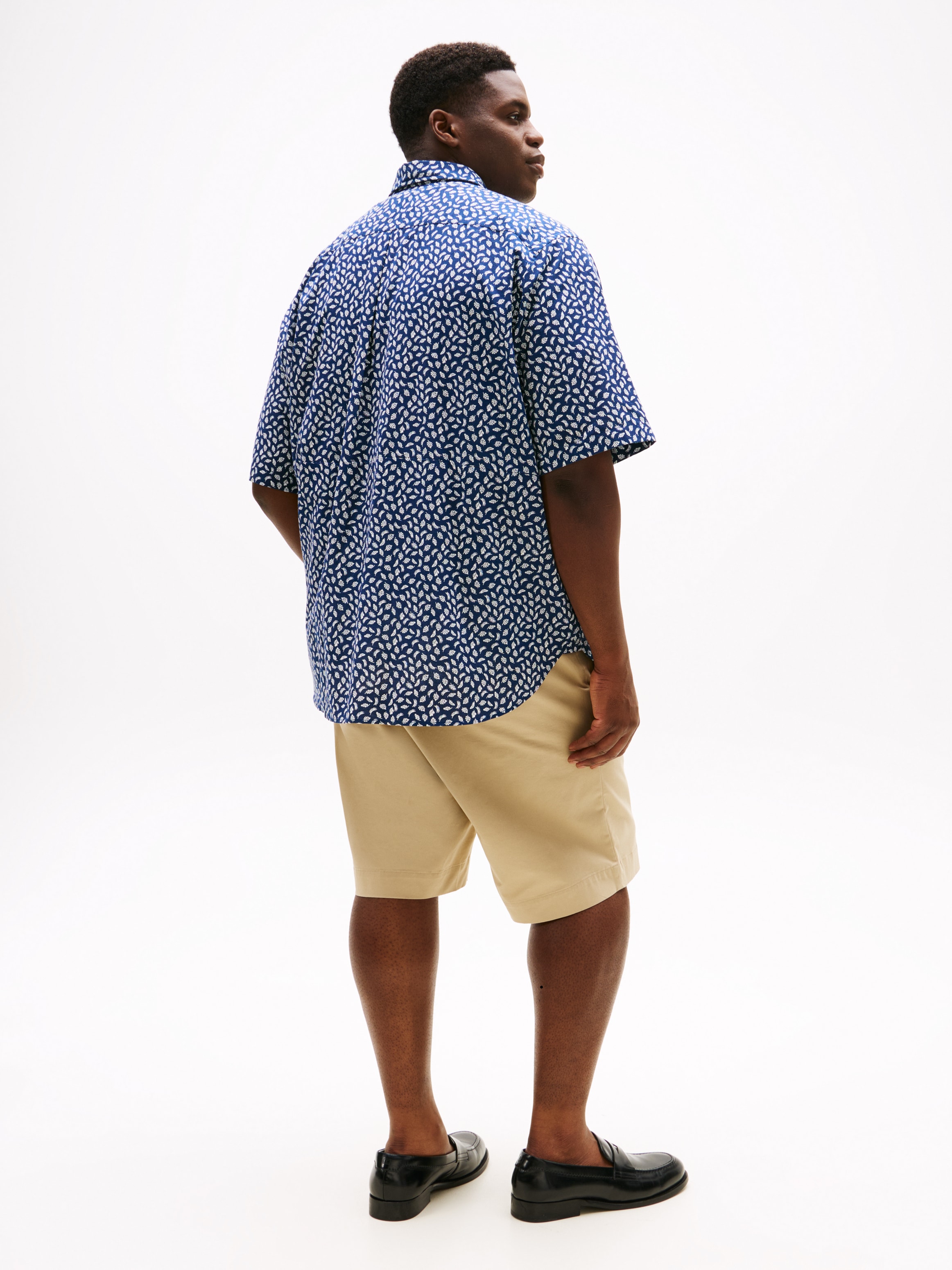 Tommy Hilfiger Big & Tall Kurzarmhemd »BT-LINEN BLEND AOP SS RF SHIRT-B«, Grosse Grössen