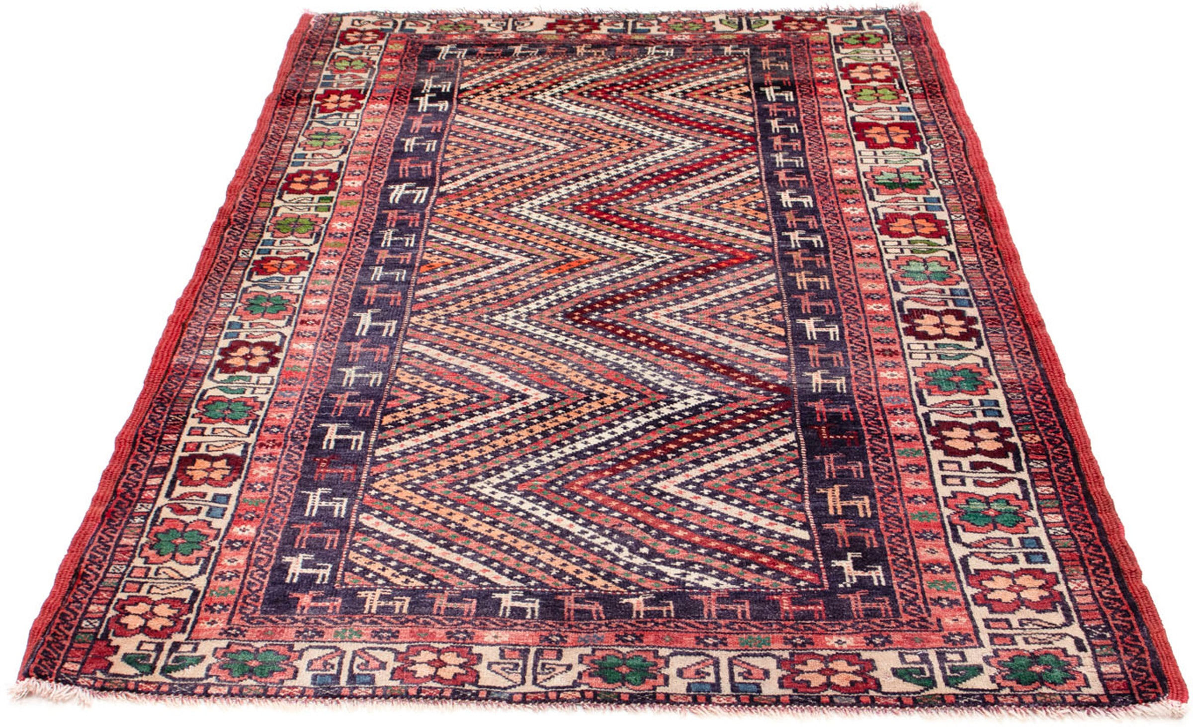 Image of morgenland Orientteppich »Belutsch - 157 x 104 cm - mehrfarbig«, rechteckig, 8 mm Höhe, Wohnzimmer, Handgeknüpft, Einzelstück mit Zertifikat bei Ackermann Versand Schweiz