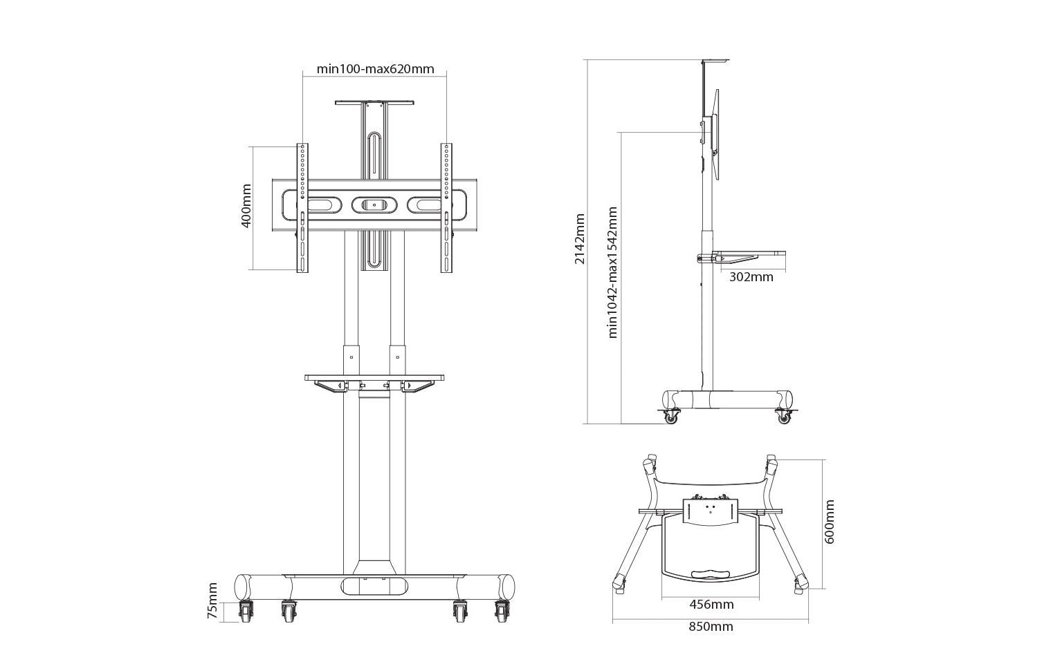 TV-Ständer »Neomounts by NewStar NM-M1700 Schwarz«