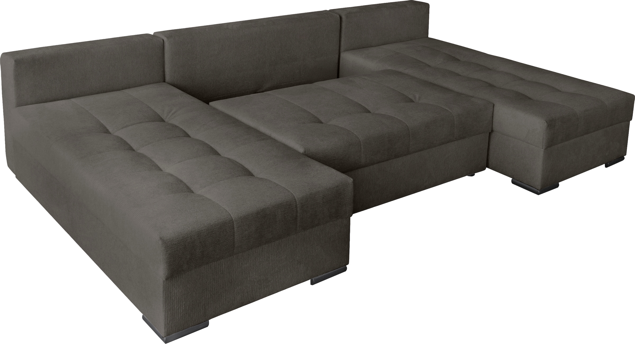 GOODproduct Wohnlandschaft »Home System U-Form, B: 269 - 352 cm, Breiten wählbar« mit Bettfunktion, Bettkasten & Zierkissen, Federkern, Modulsofa