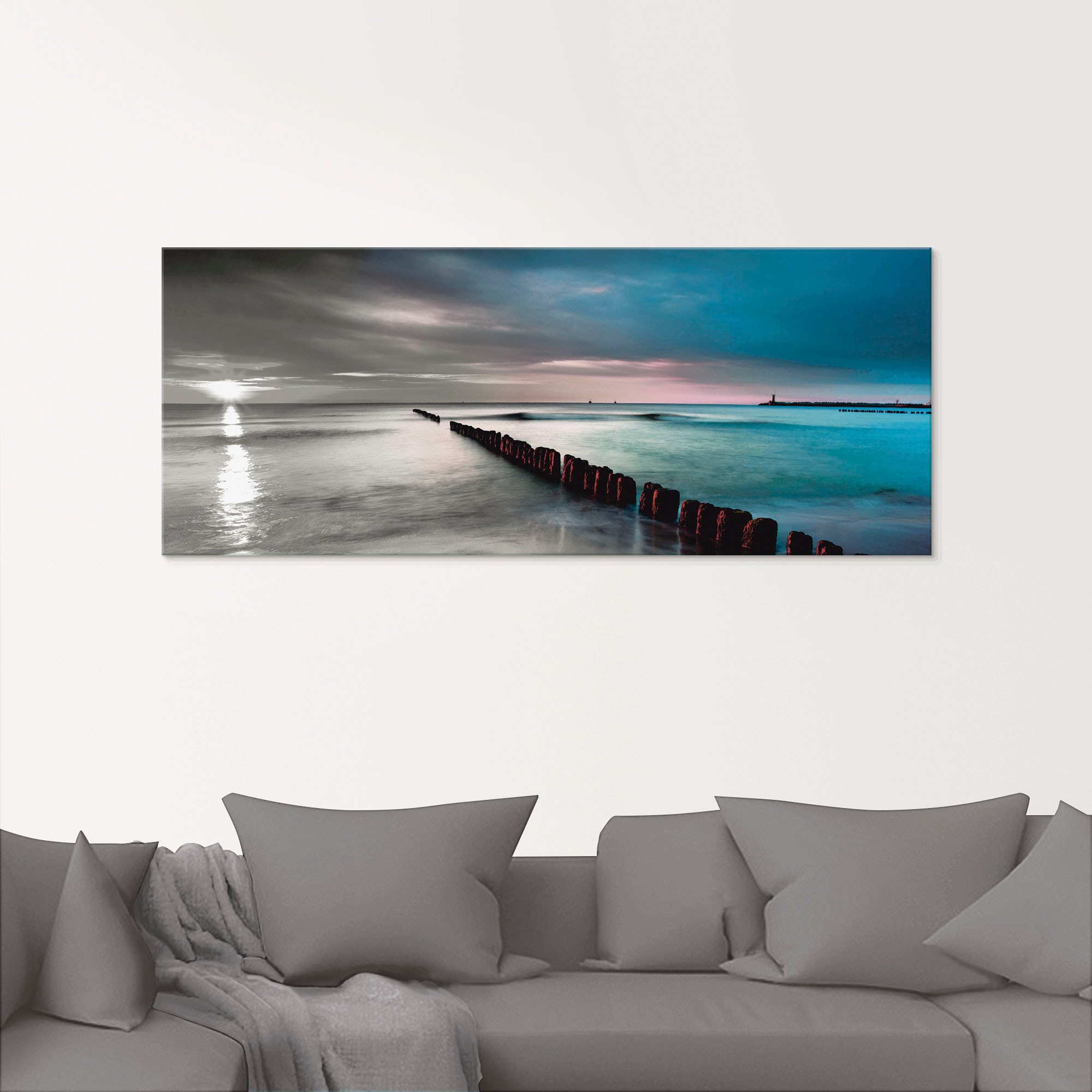 Artland Glasbild »Ostsee mit schönem Sonnenaufgang«, Gewässer, (1 St.), in verschiedenen Grössen