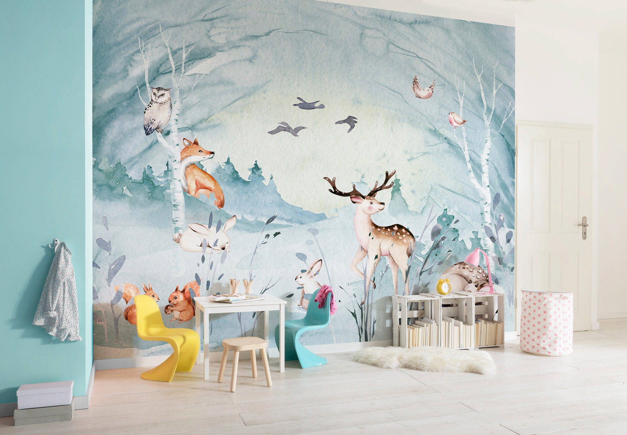 Komar Vliestapete »Digitaldruck Vlies - Animal Sleepover - Grösse 350 x 280 cm«, bedruckt, Kinderzimmer