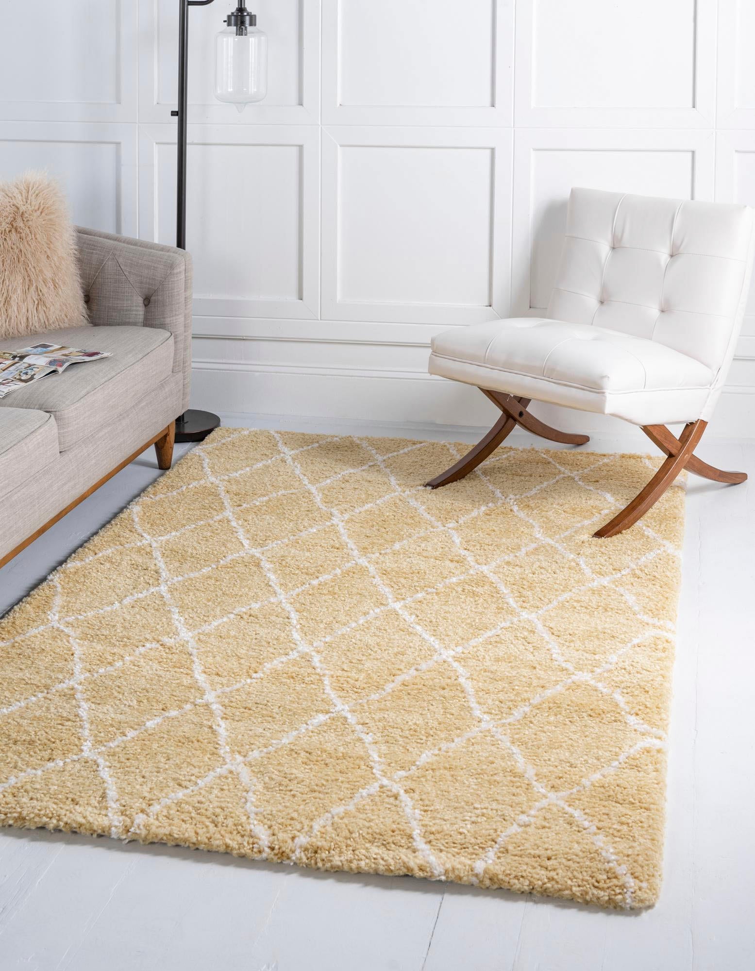 Image of Myflair Möbel & Accessoires Hochflor-Teppich "Temara Shag, LAGERRÄUMUNG" rechteckig 51 mm Höhe gewebt, Rauten Design, weich & kuschelig
