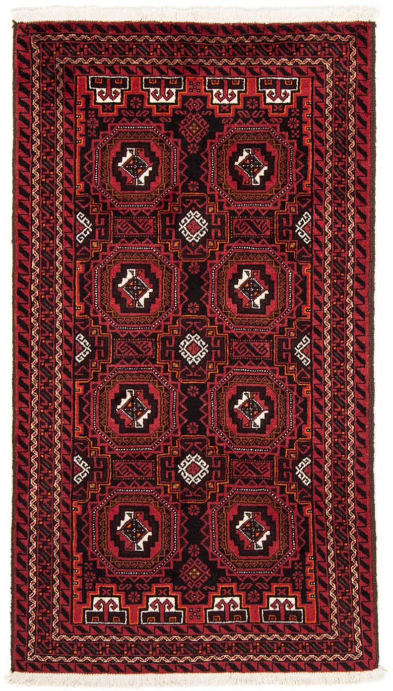 Image of morgenland Hochflor-Läufer »Belutsch Durchgemustert Rosso scuro 193 x 102 cm«, rechteckig, 0,8 mm Höhe, Handgeknüpft bei Ackermann Versand Schweiz