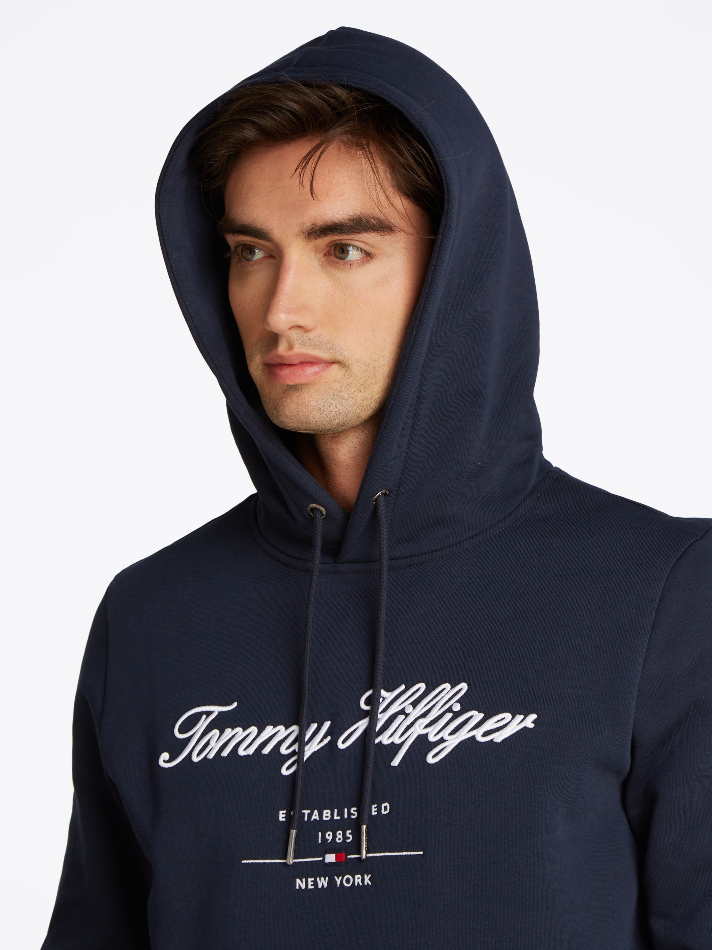 Tommy Hilfiger Hoodie »SCRIPT LOGO HOODY«, mit aufgesticktem Logo