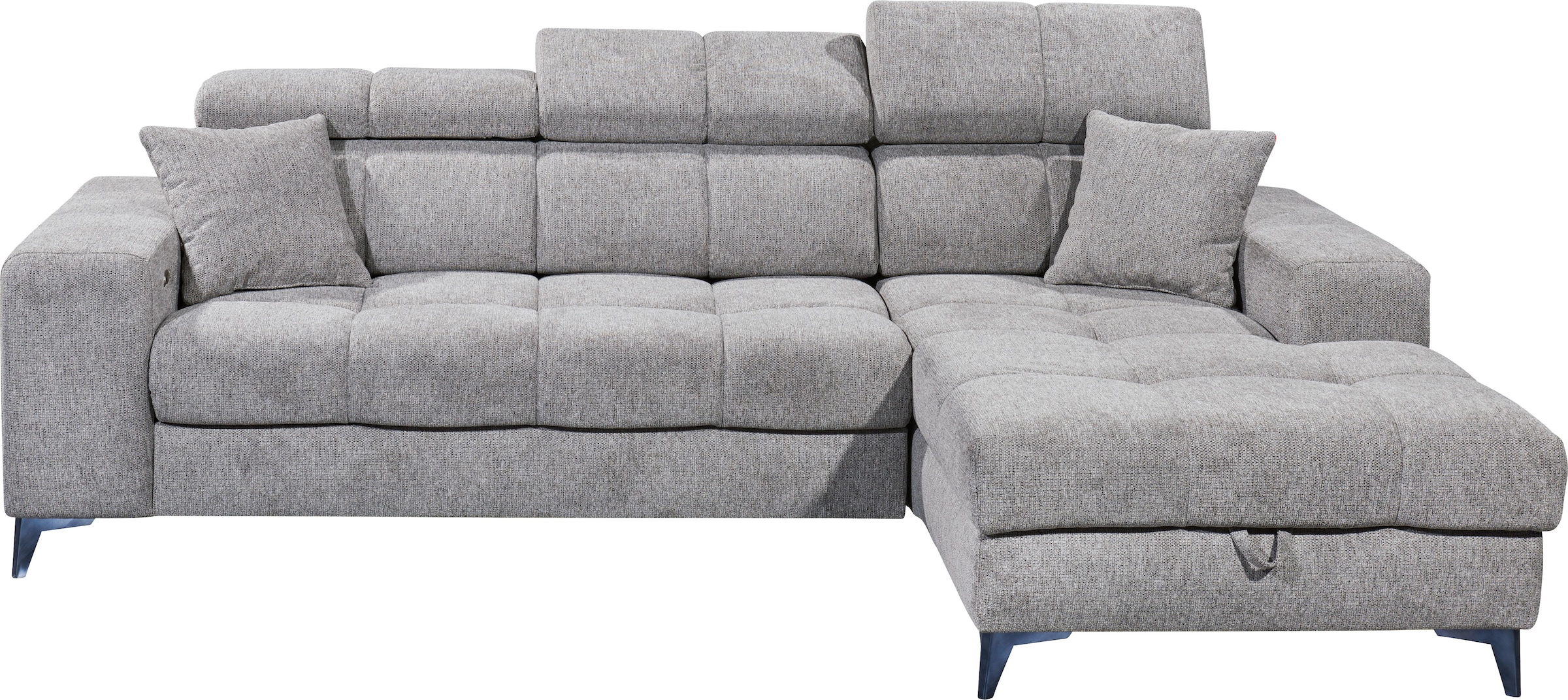 ED EXCITING DESIGN Ecksofa »Sydney L-Form«, (2 St.), frei im Raum stellbar, mit Bettkasten, inkl. Kopfteilverstellung