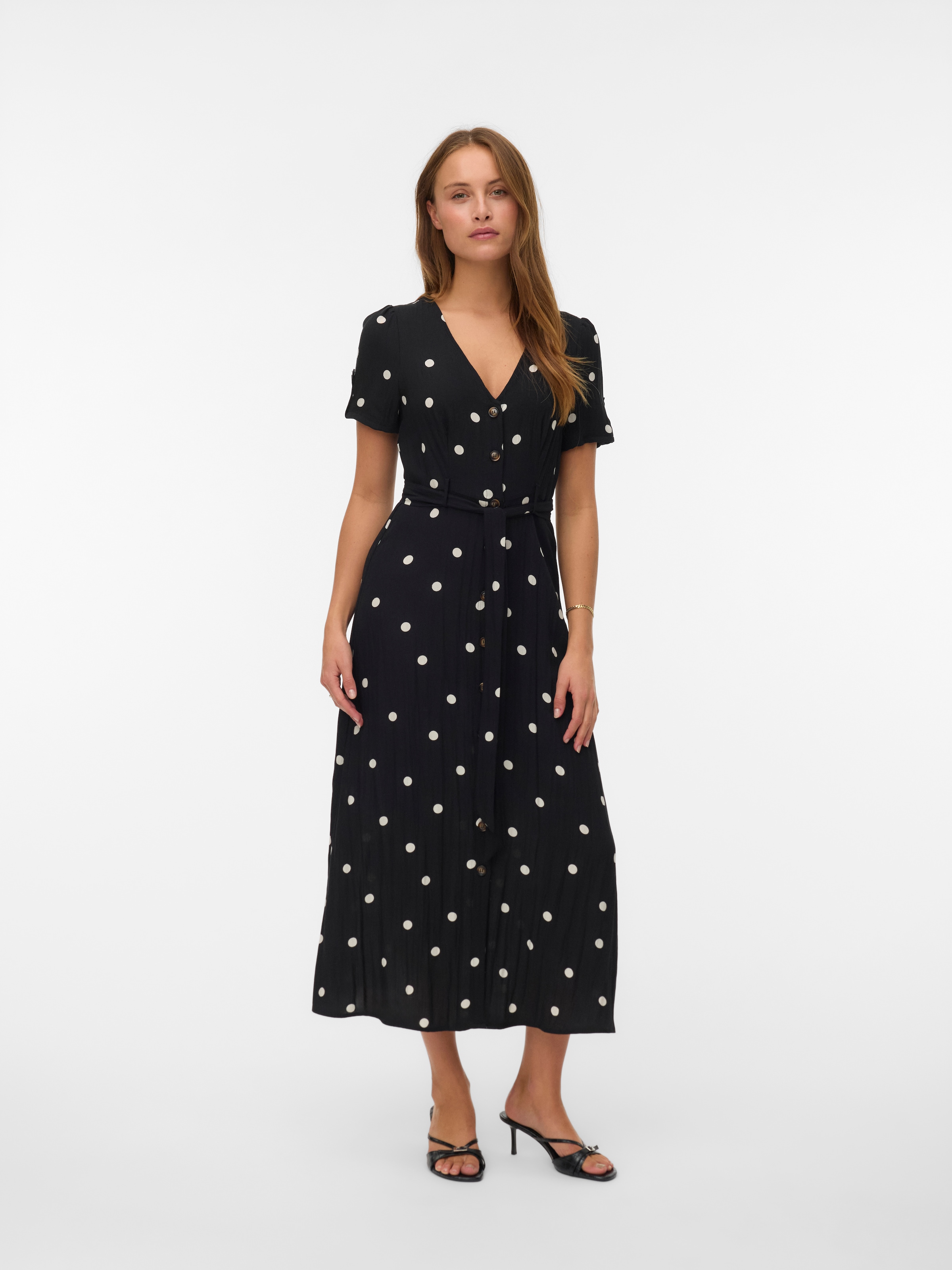 Vero Moda Sommerkleid »VMJOAN S/S 7/8 SHIRT DRESS WVN BTQ« Viskosemischung