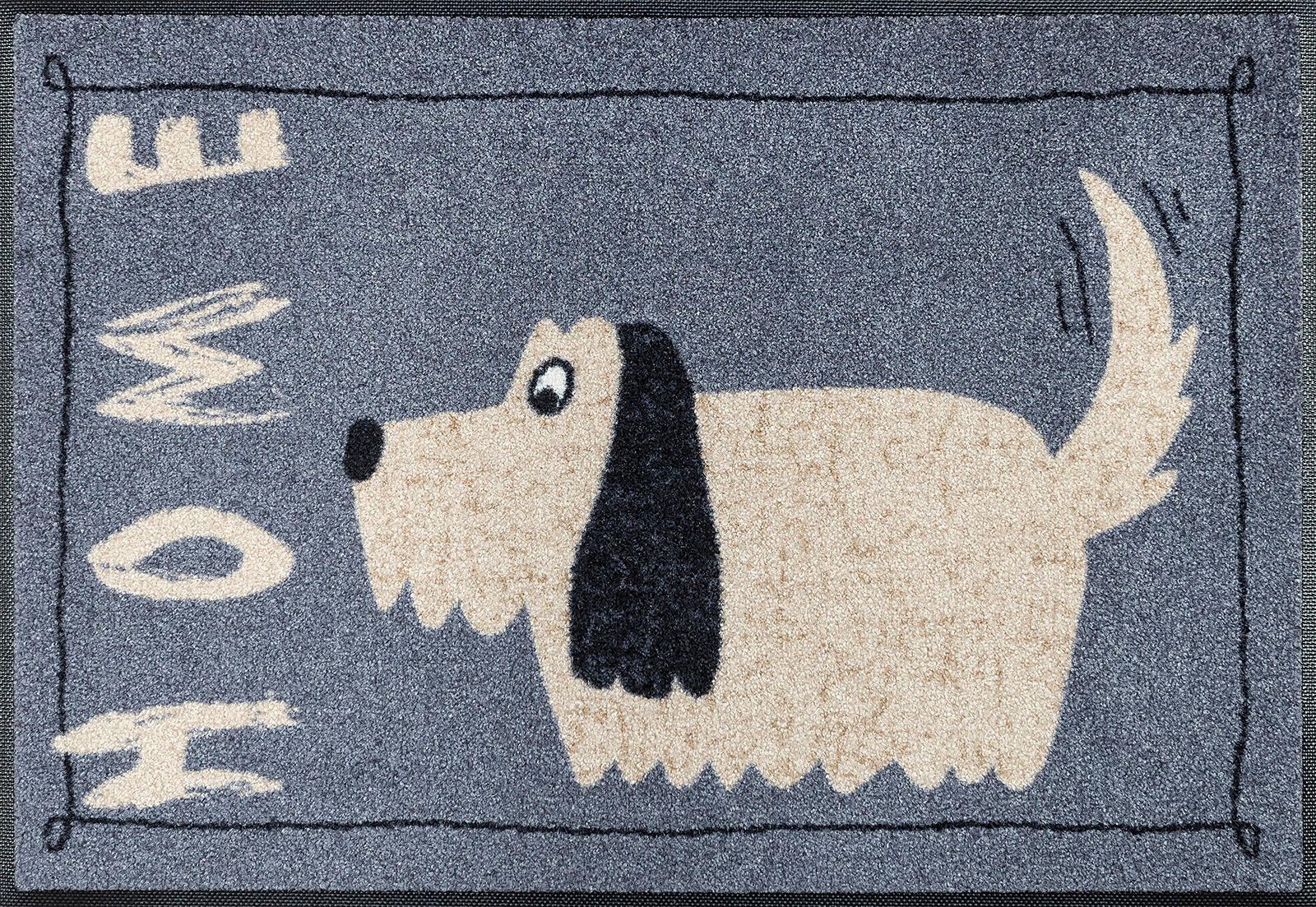 Image of wash+dry by Kleen-Tex Fussmatte »Doggy Home«, rechteckig, 7 mm Höhe, Schmutzfangmatte, Motiv Hund, mit Spruch, rutschhemmend bei Ackermann Versand Schweiz