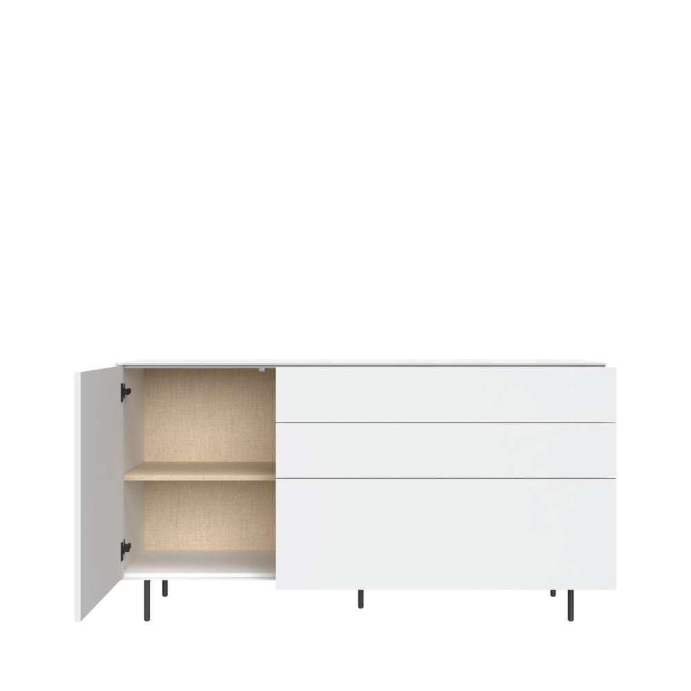 LeGer Home by Lena Gercke Buffet »Essentials, Kommode, Anrichte, Kombikommode, Schrank mit Metallfüssen« Breite: 166 cm, UV lackiert, Push-to-open-Funktion