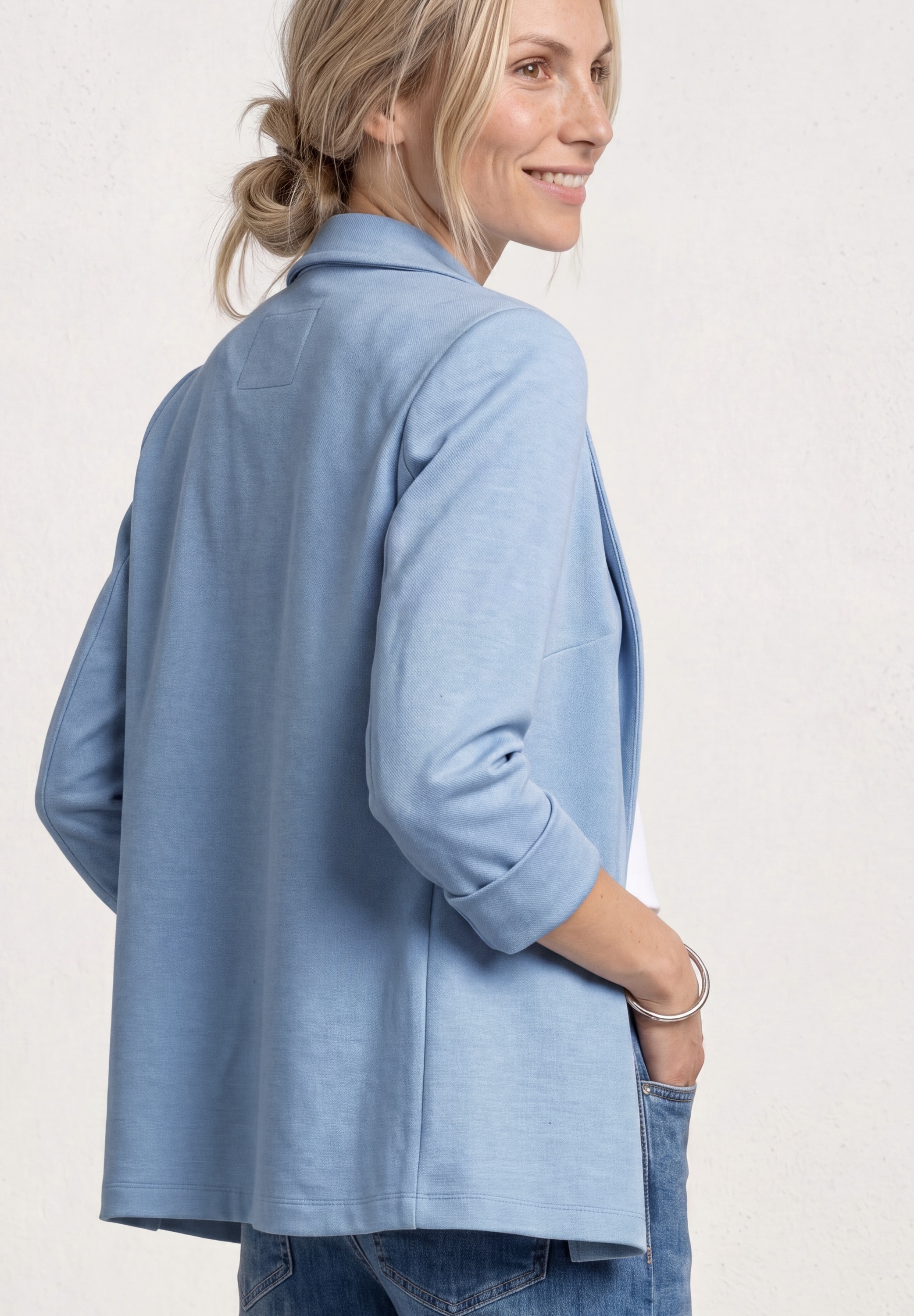 STREET ONE Veste blazer coupe longue et ouverte