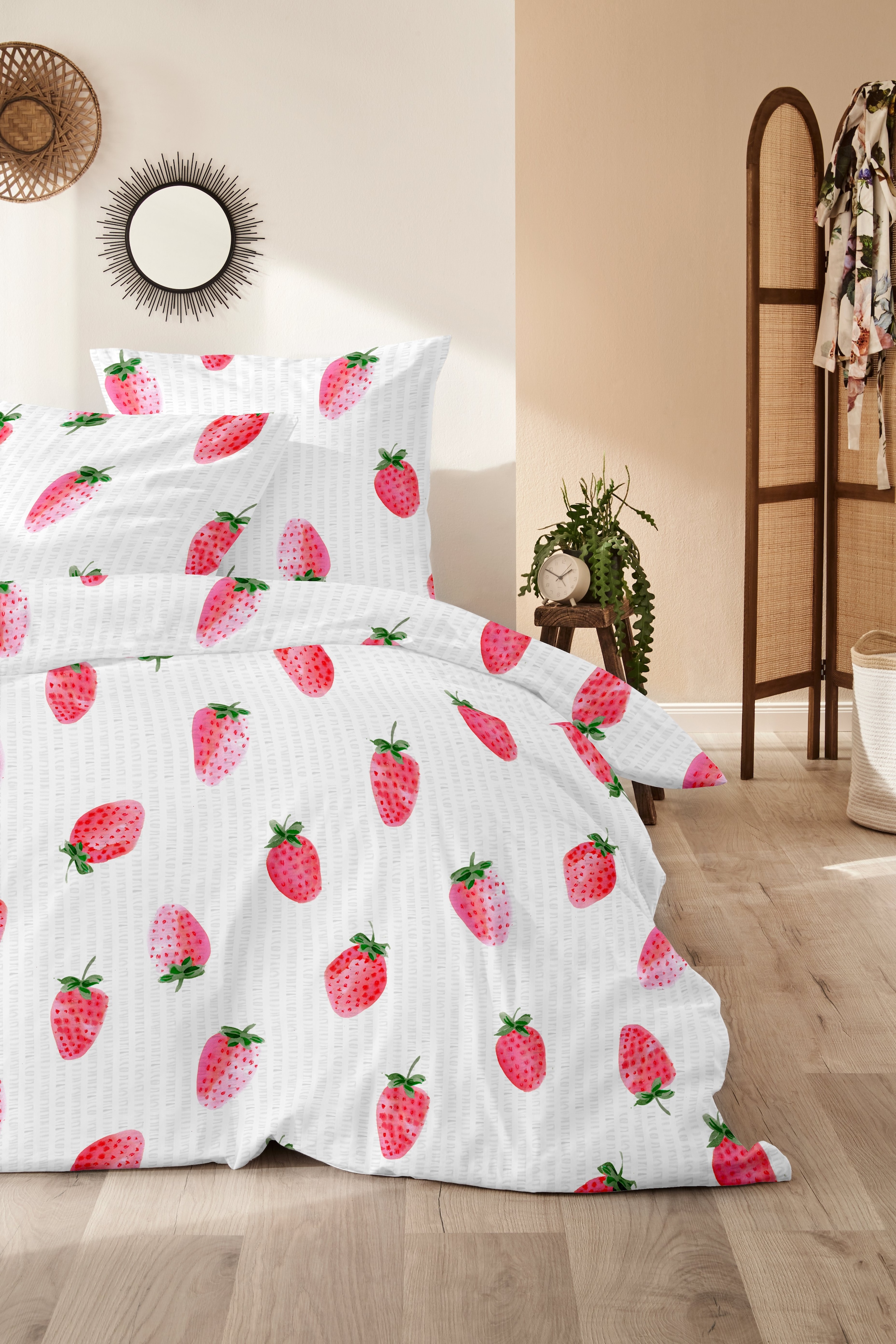 Primera Linge de lit »Soft-Seersucker-Bettwäsche Strawberry« 2