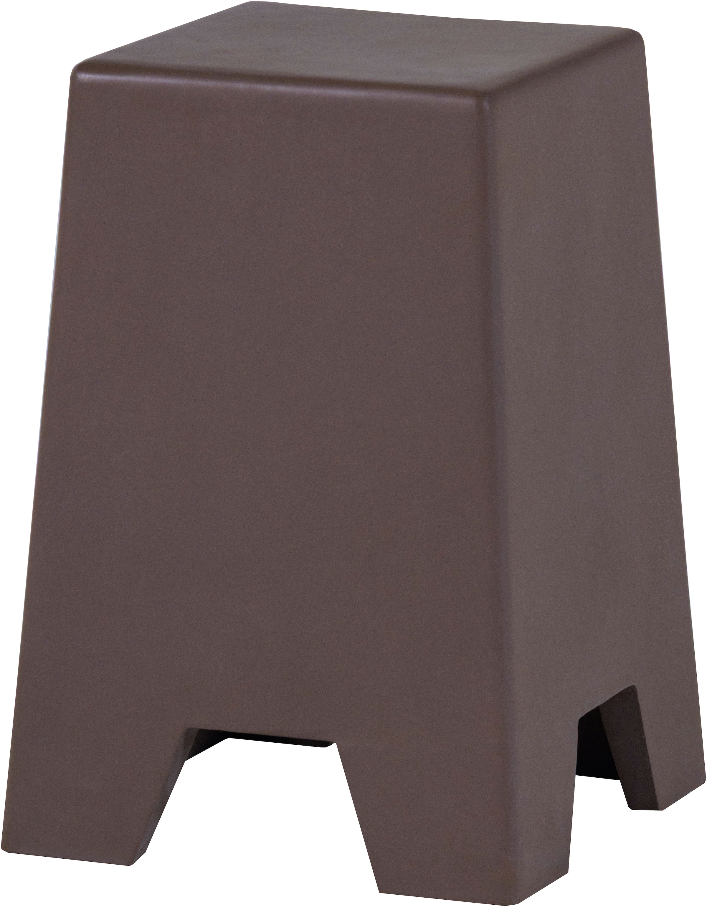 WOOOD Table d'appoint »Zina aus Fiberclay mit kompakter Form B 36 x T 36 x H 51 cm« composite fibre de verre-argile aspect béton, livré préassemblé