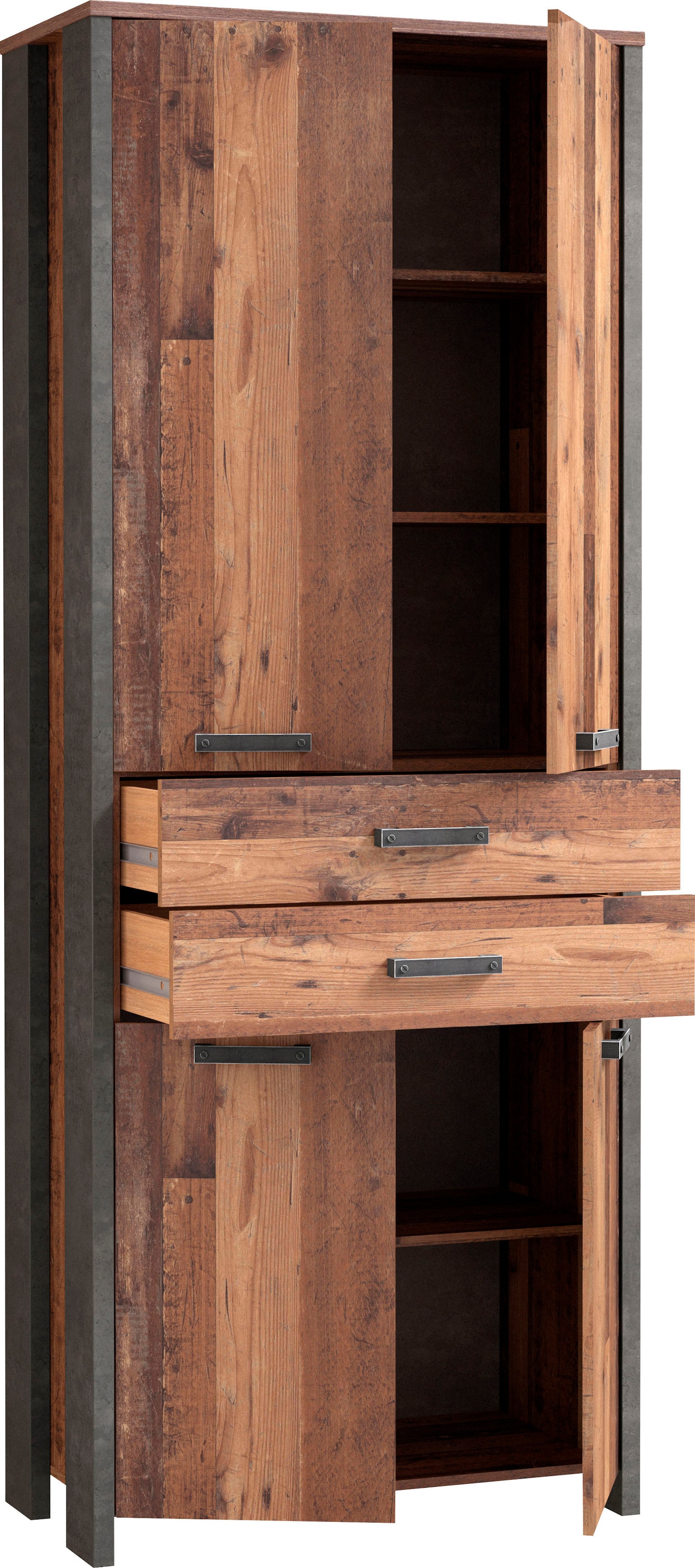 FORTE Aktenschrank »Clif« Mehrzweckschrank im Industriestil, Breite 86 cm x Höhe 220 cm