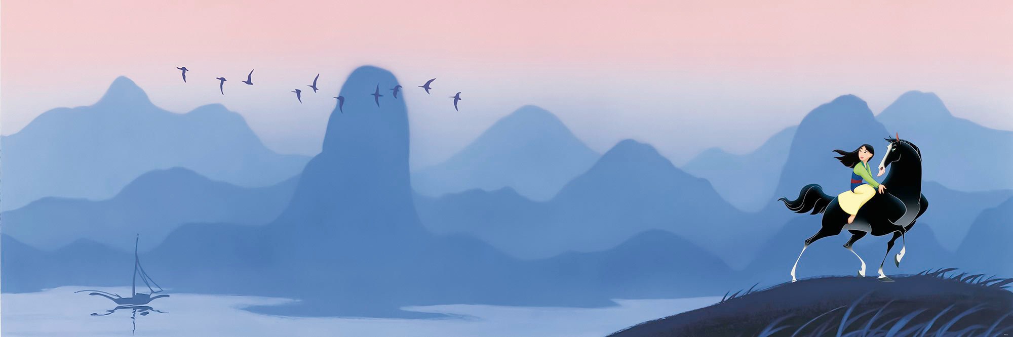 Image of Komar Fototapete »Mulan Hills«, bedruckt-Comic-Retro-mehrfarbig, BxH: 300x100 cm bei Ackermann Versand Schweiz