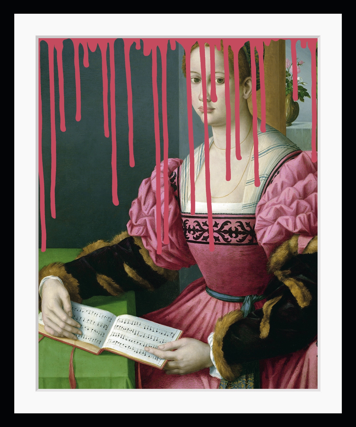 Image of queence Bild "Malia mit Farbklecks" Bilder von Frauen Frau Gemälde Historische Persönlichkeiten Kunst HD Premium Poster-Druck inkl. Holzrahmen