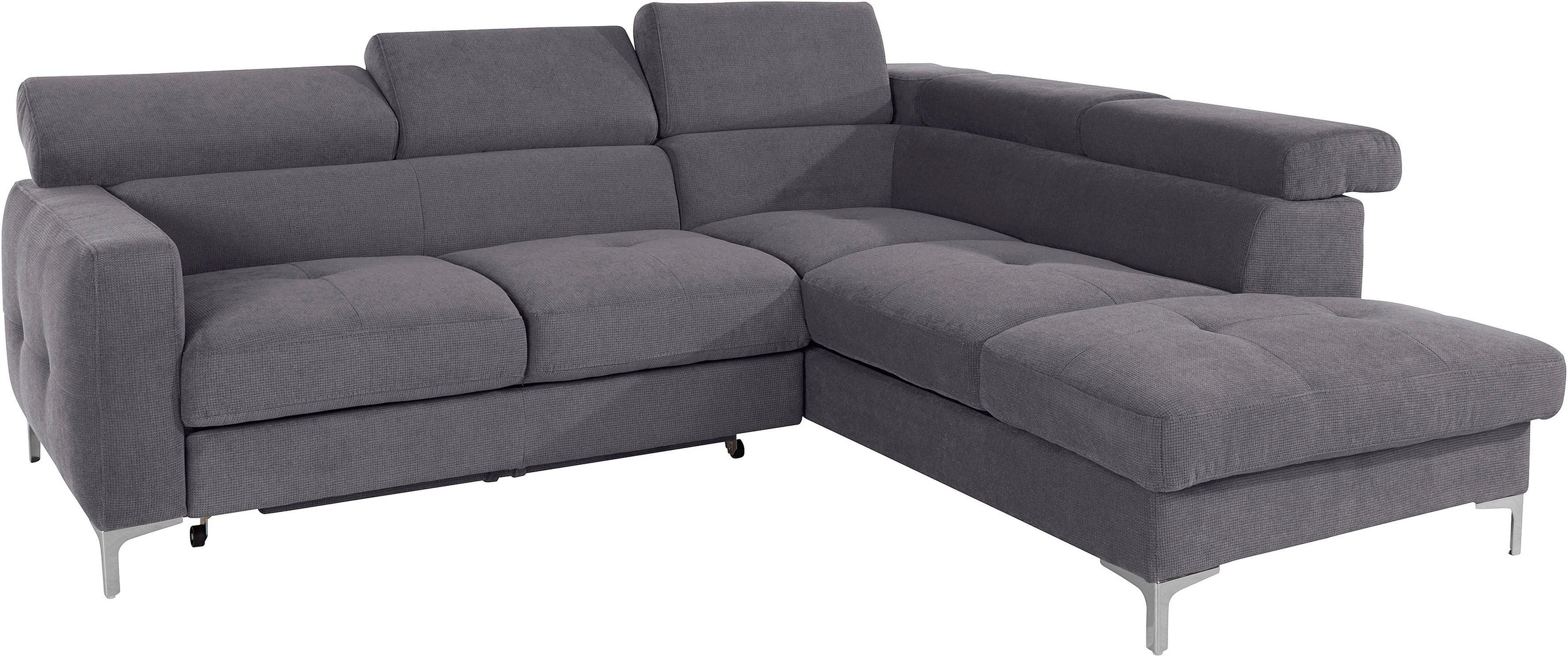 COTTA Ecksofa »Sammy L-Form«, mit Kopfteilverstellung, wahlweise mit Bettfunktion & Bettkasten