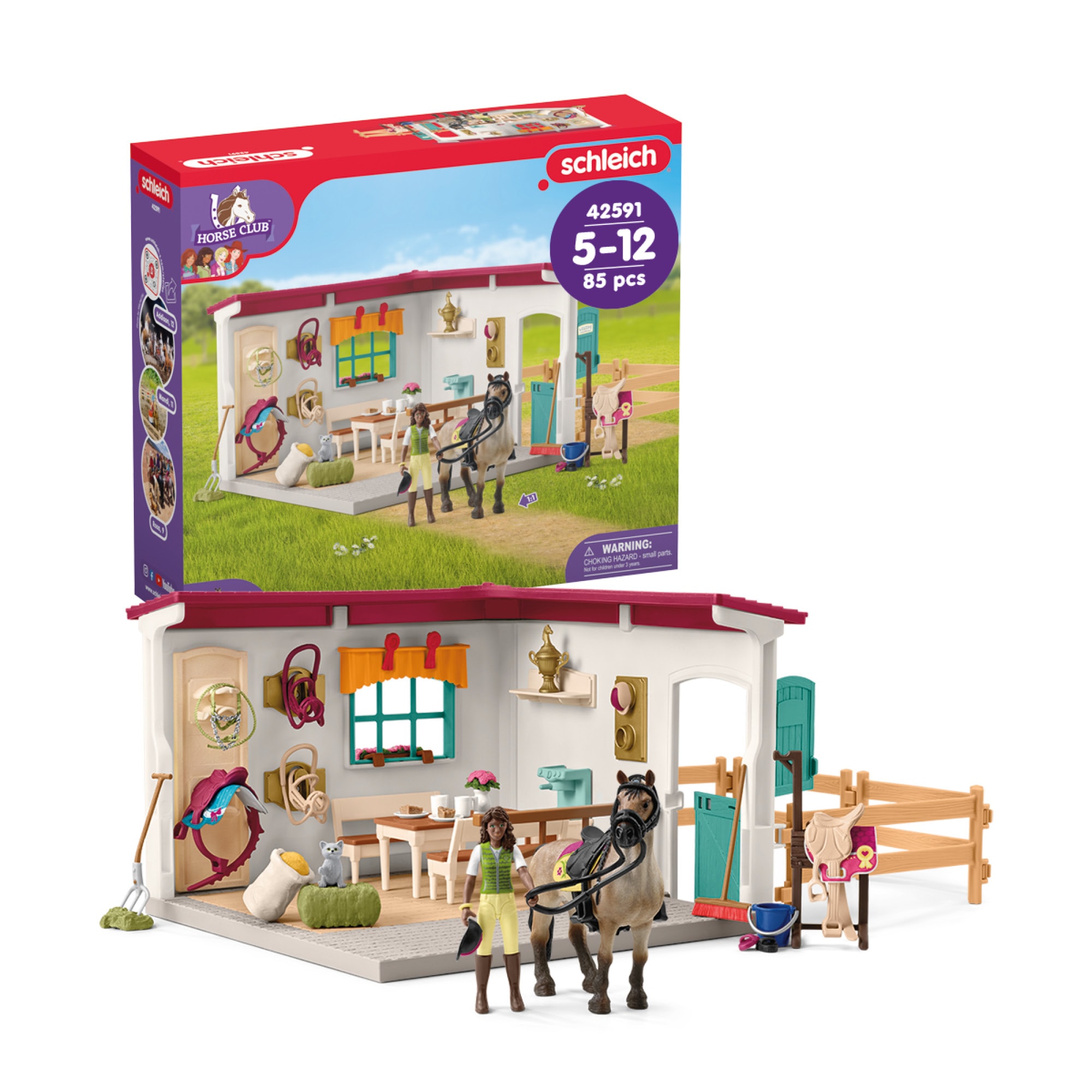Image of Schleich Spielwelt "HORSE CLUB, Sattelkammer (42591)" Made in Germany
