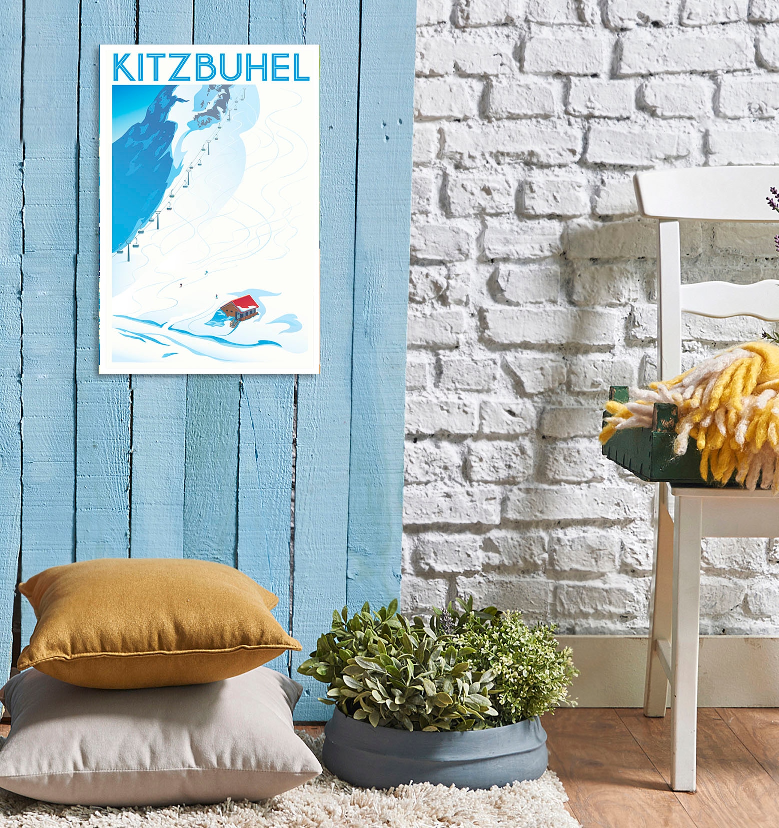 Image of queence Metallbild "Kitzbuhel" Berge & Alpenbilder 1 Stk. tlg. Stahlschilder