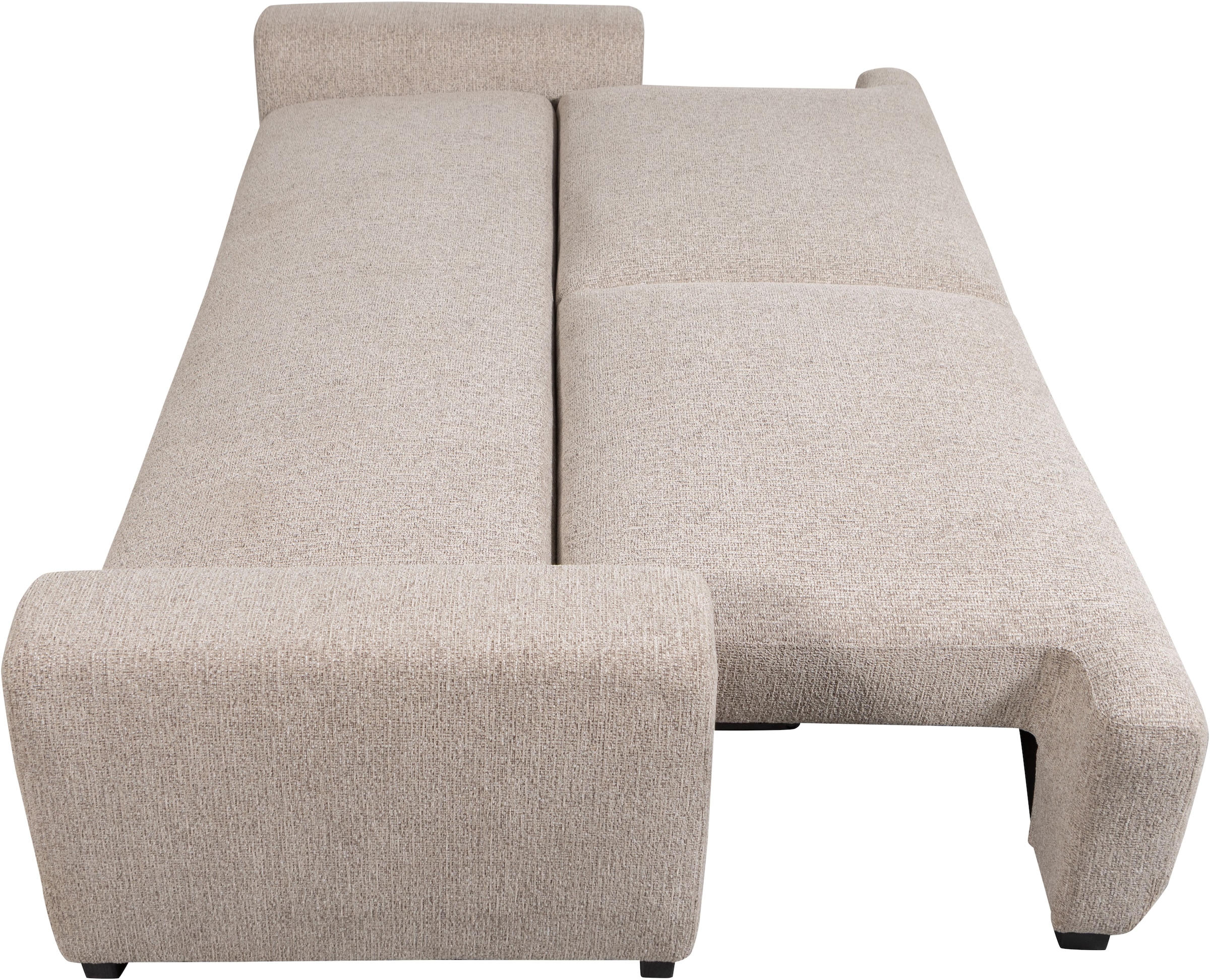 WOOOD Schlafsofa »Night & Day Melange-Webstoff mit Schlaffunktion, H85 x B239 x T107 cm« Schlafbreite 190 cm, Sehr hohe Verschleissfestigkeit, Pfleiglicht