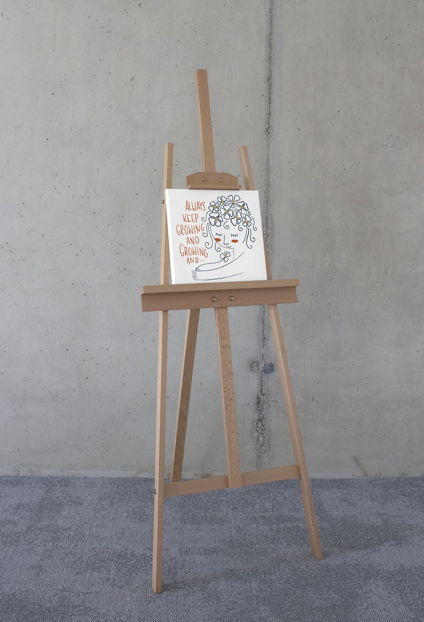 Komar Leinwandbild »Keep Growing - Grösse 30 x 30 cm«, Natur, (1 St.), Keilrahmenbild mi Echtholzrahmen