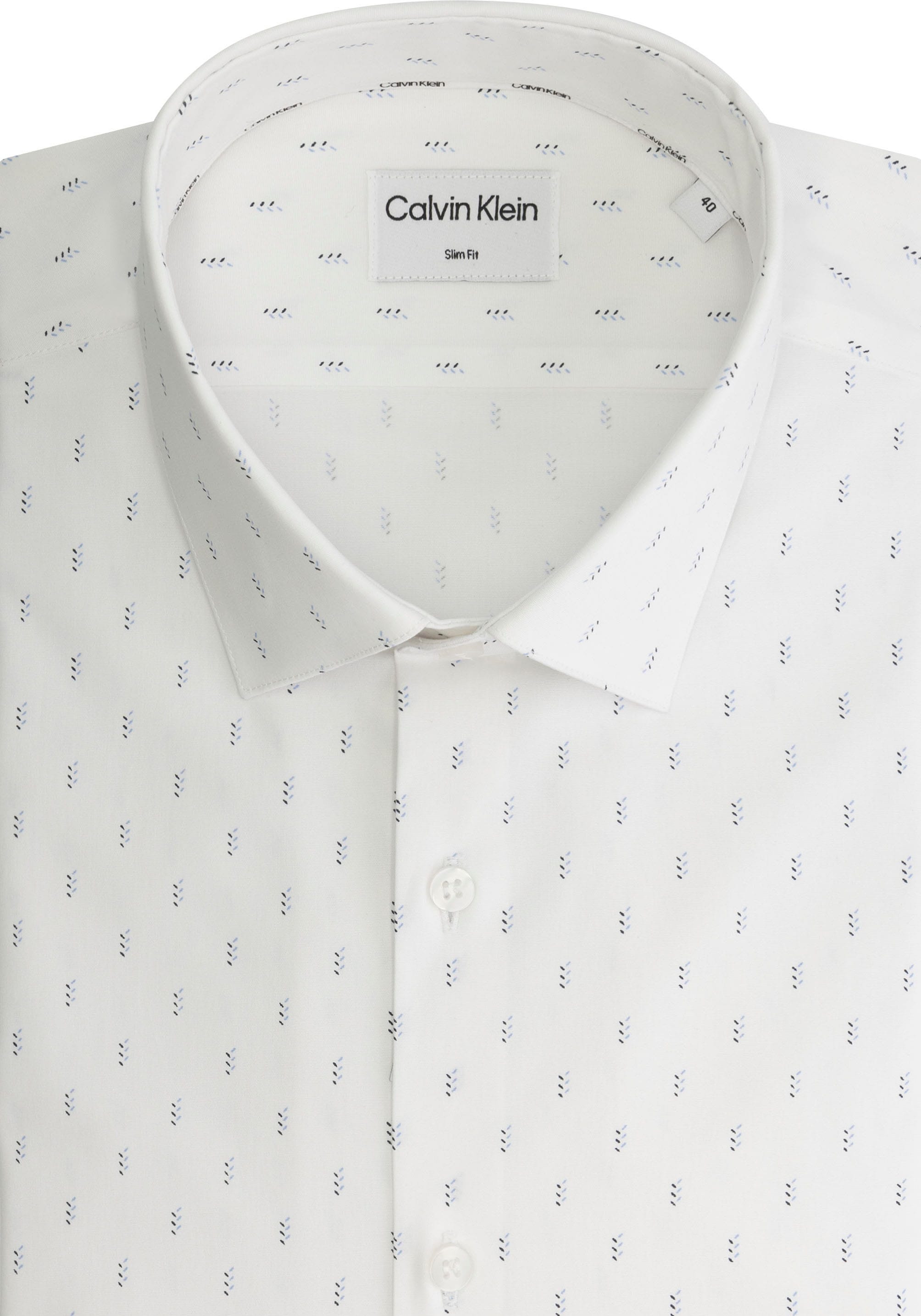 Calvin Klein Kurzarmhemd »POPLIN LEAF PRINT SLIM SHIRT«