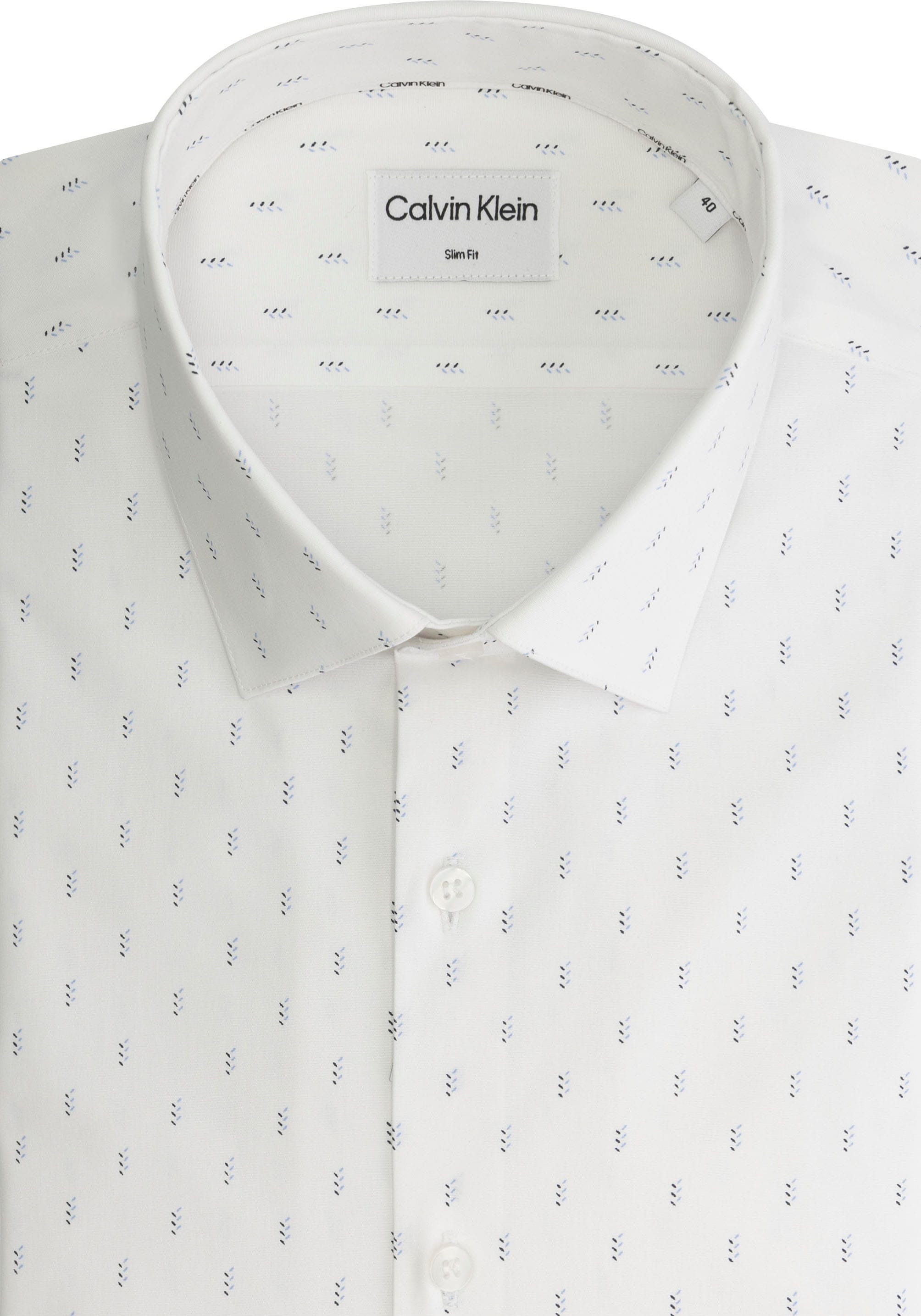 Calvin Klein Langarmhemd »POPLIN LEAF PRINT SLIM SHIRT«