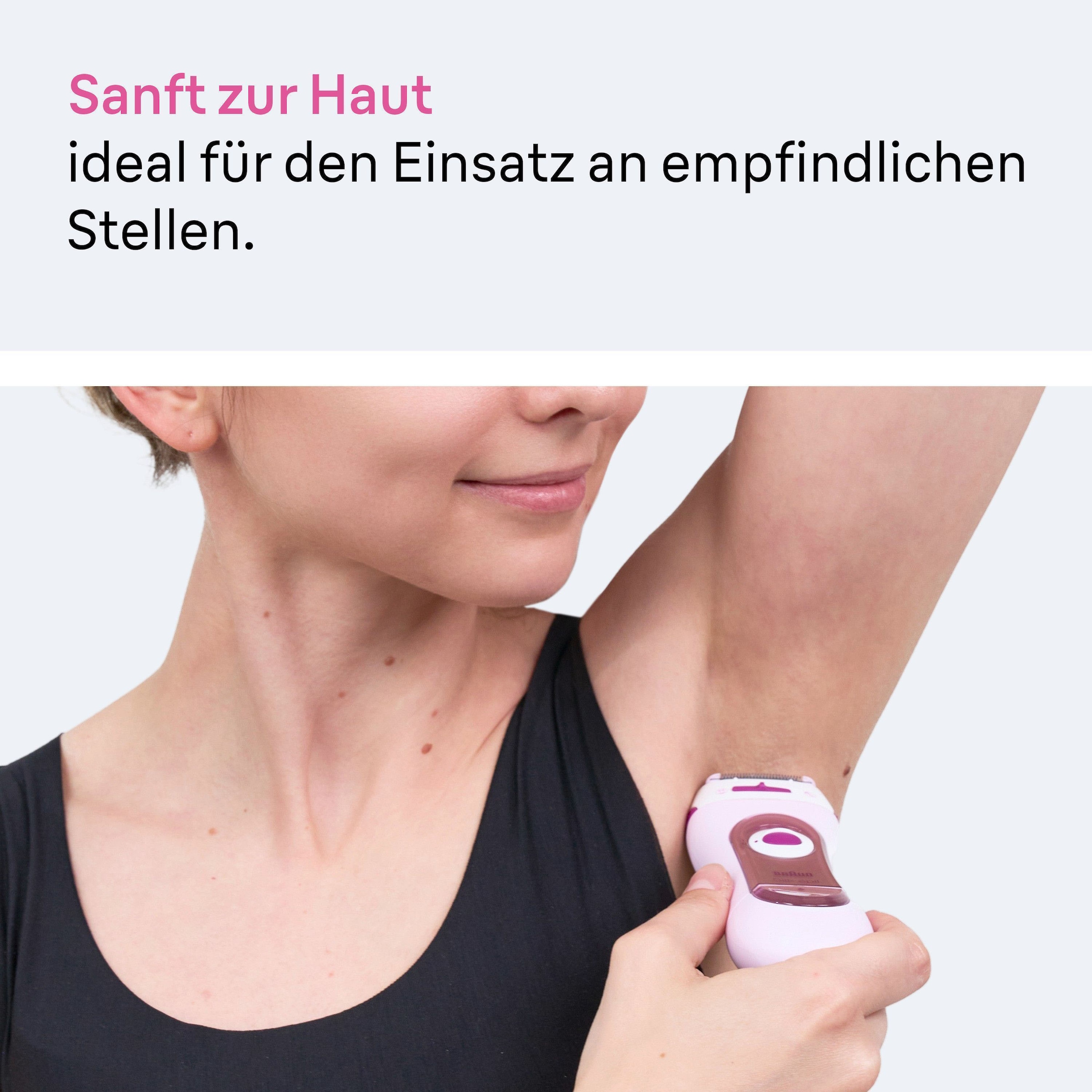 Braun Rasoir électrique pour le corps »LS5100« 1 cuis Aufsätze rasoir pour femmes Silk·épil, rasage simple et doux, +1 extra, rose